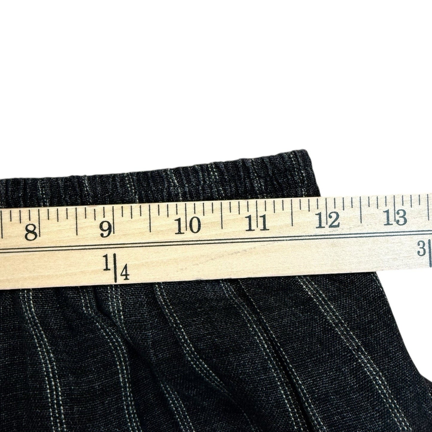 VINTAGE David Dart Collection Black Pinstripe Linen Pants Women's