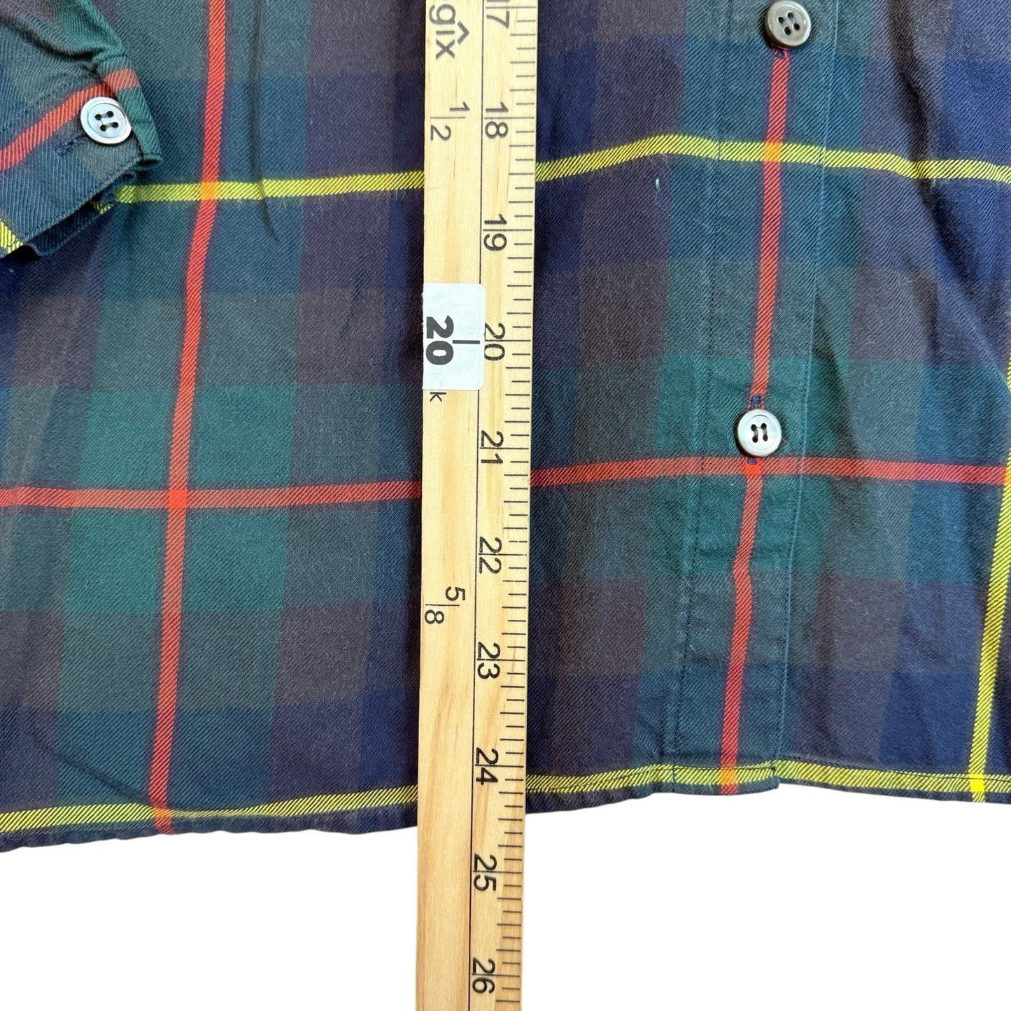 Vintage Perry Ellis Plaid Button-Up Women's 6 British Crown Colony Hong Kong