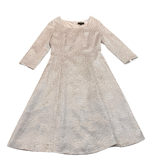 Giovanna Signature Gold Metallic Brocade Dress 12 Formal Midim Women's