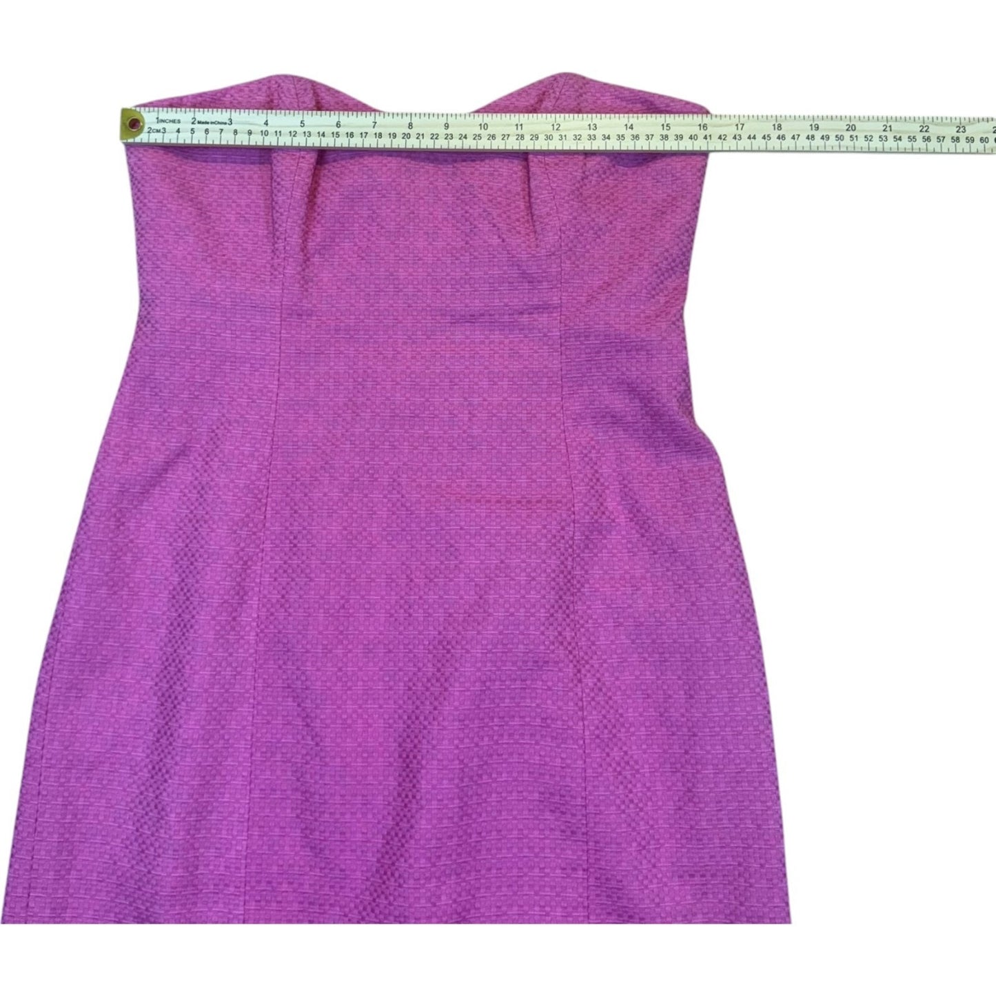 NEW Kristin Davis Women's Size 10 Sheath Hot Pink Zip Strapless Dress