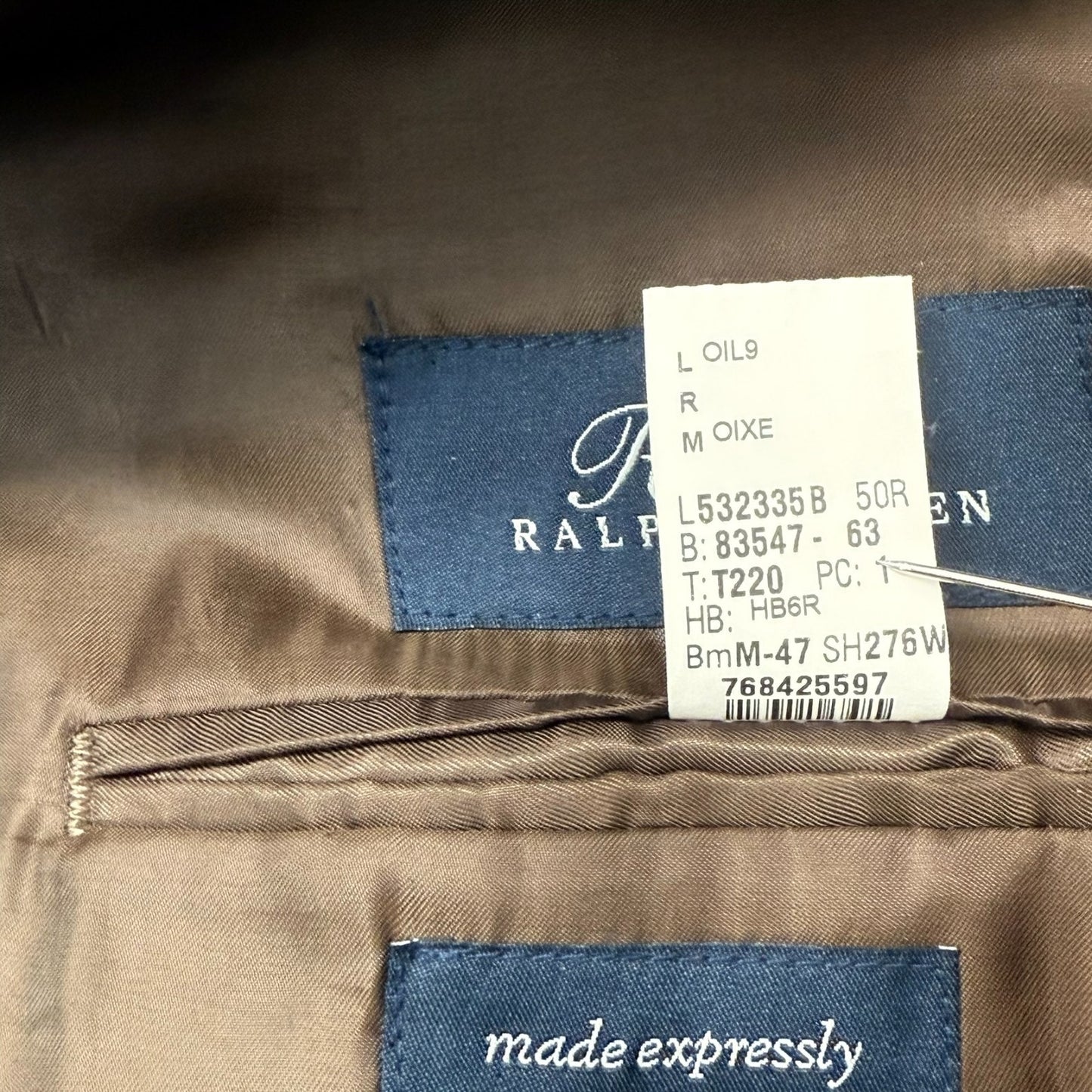 Ralph Lauren Men’s 50R Brown Wool Sport Coats Blazer Made in Canada