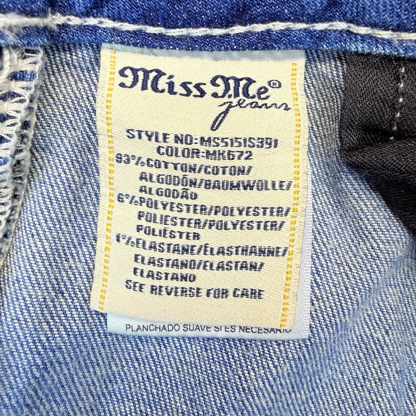 Miss Me Embroidered Patch Jeans Size 30 Distressed Floral Denim Women's