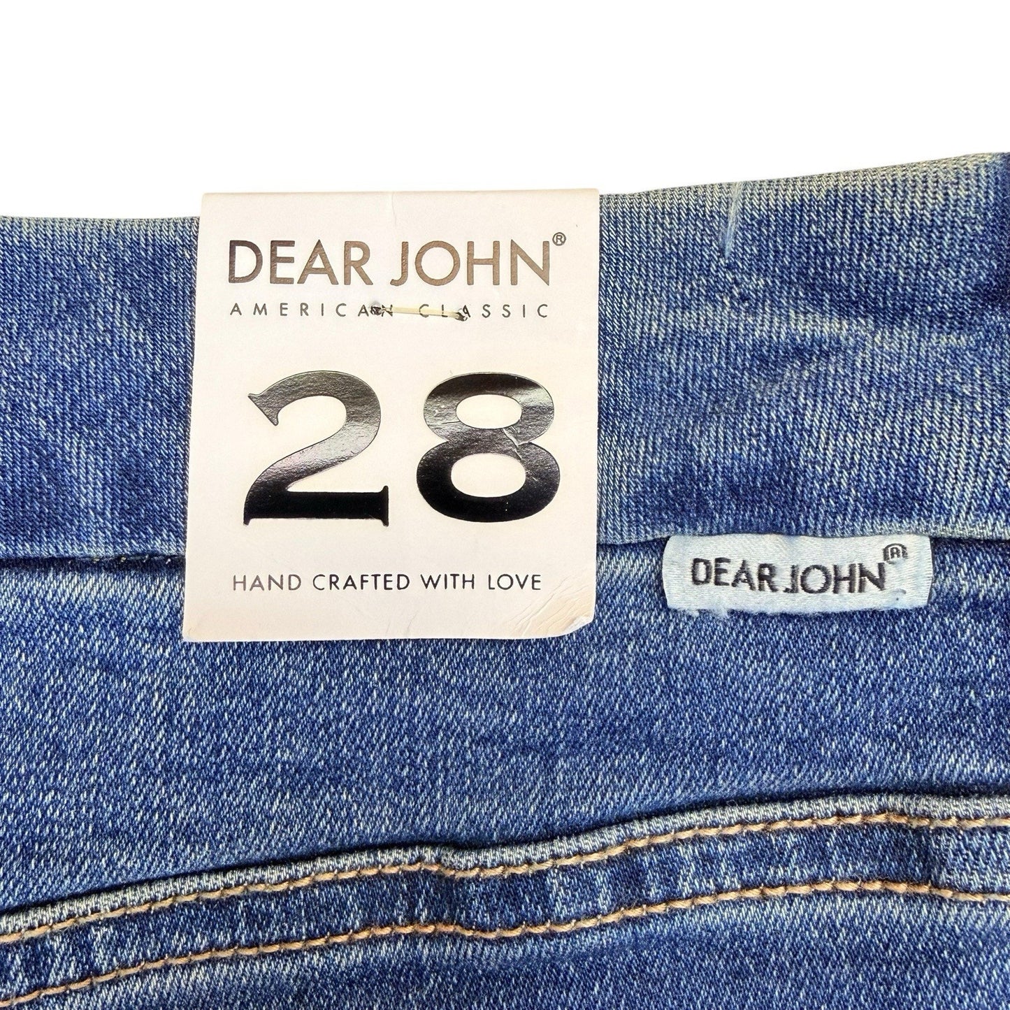 Dear John Brisbane Flare Jeans Size 28 Distressed Raw Hem NWT