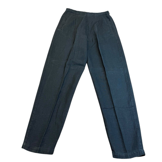 Vintage British Khaki Navy Straight Leg Pants Women’s Classic Cotton 90s Size 6