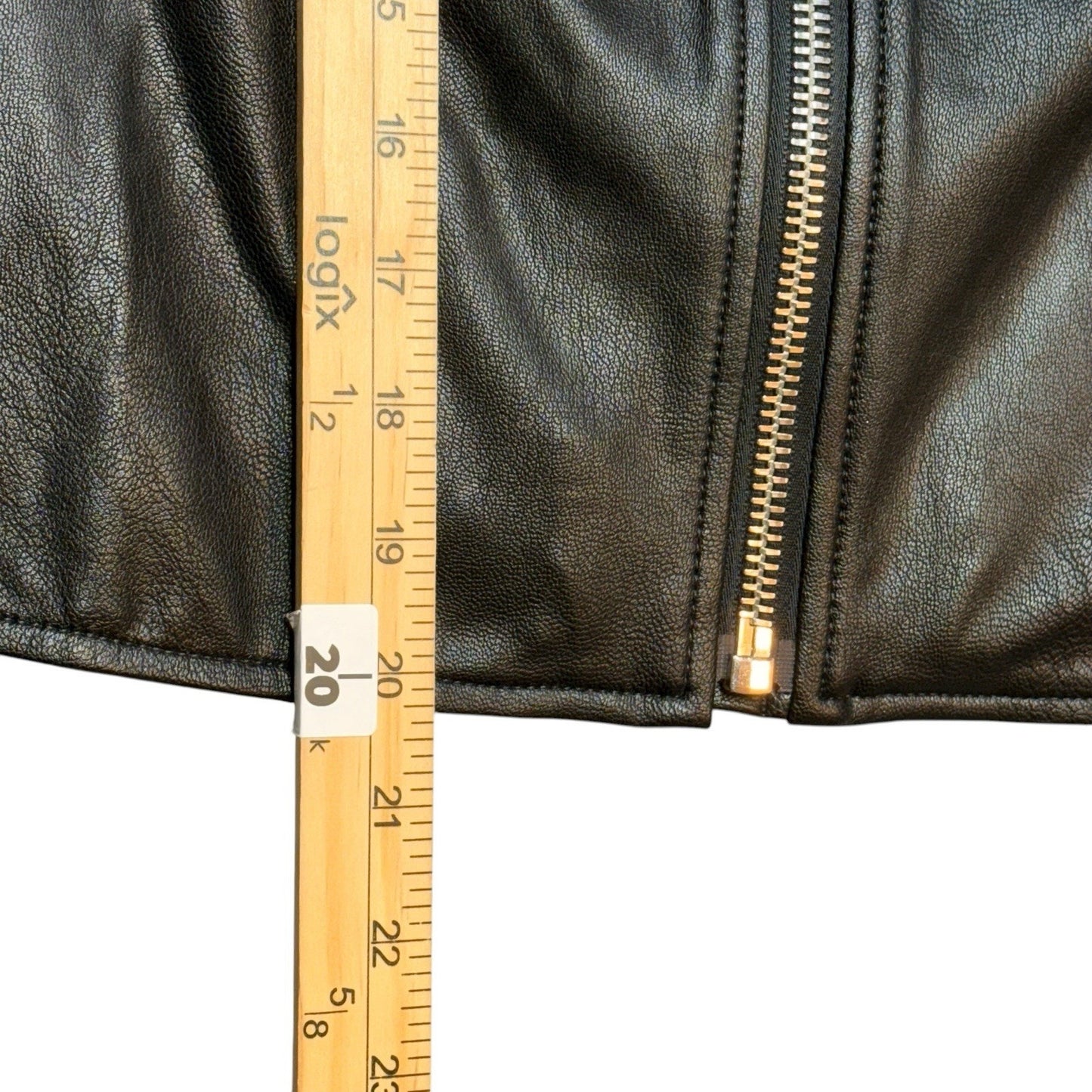 Spanx Faux Leather Moto Jacket Women’s Size M Black Zip Front NWT