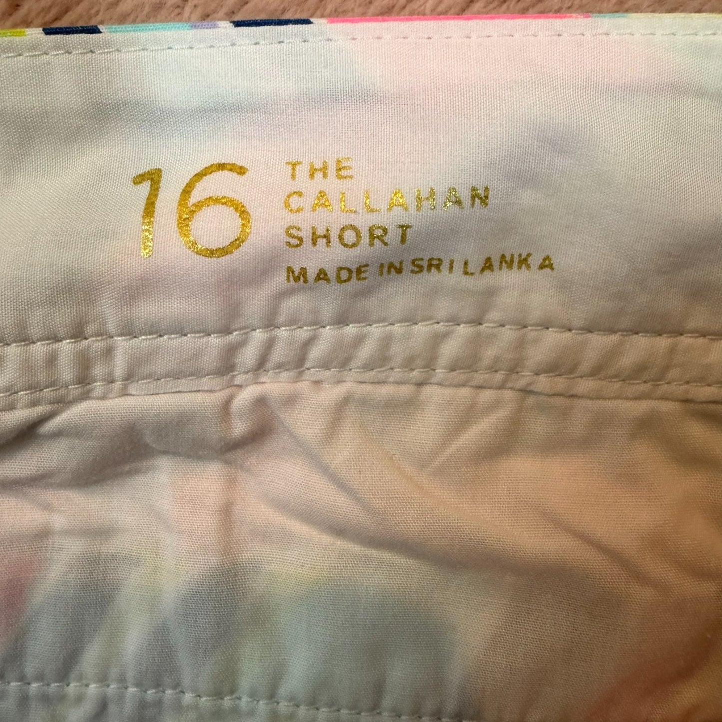 Lilly Pulitzer Women's Size 16 Vibrant Print The Callahan Shorts 100% Cotton