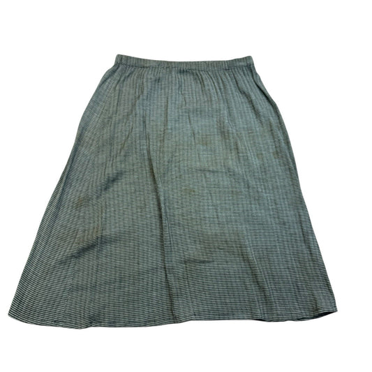 VINTAGE Eileen Fisher Green Textured Midi Skirt Women's Small