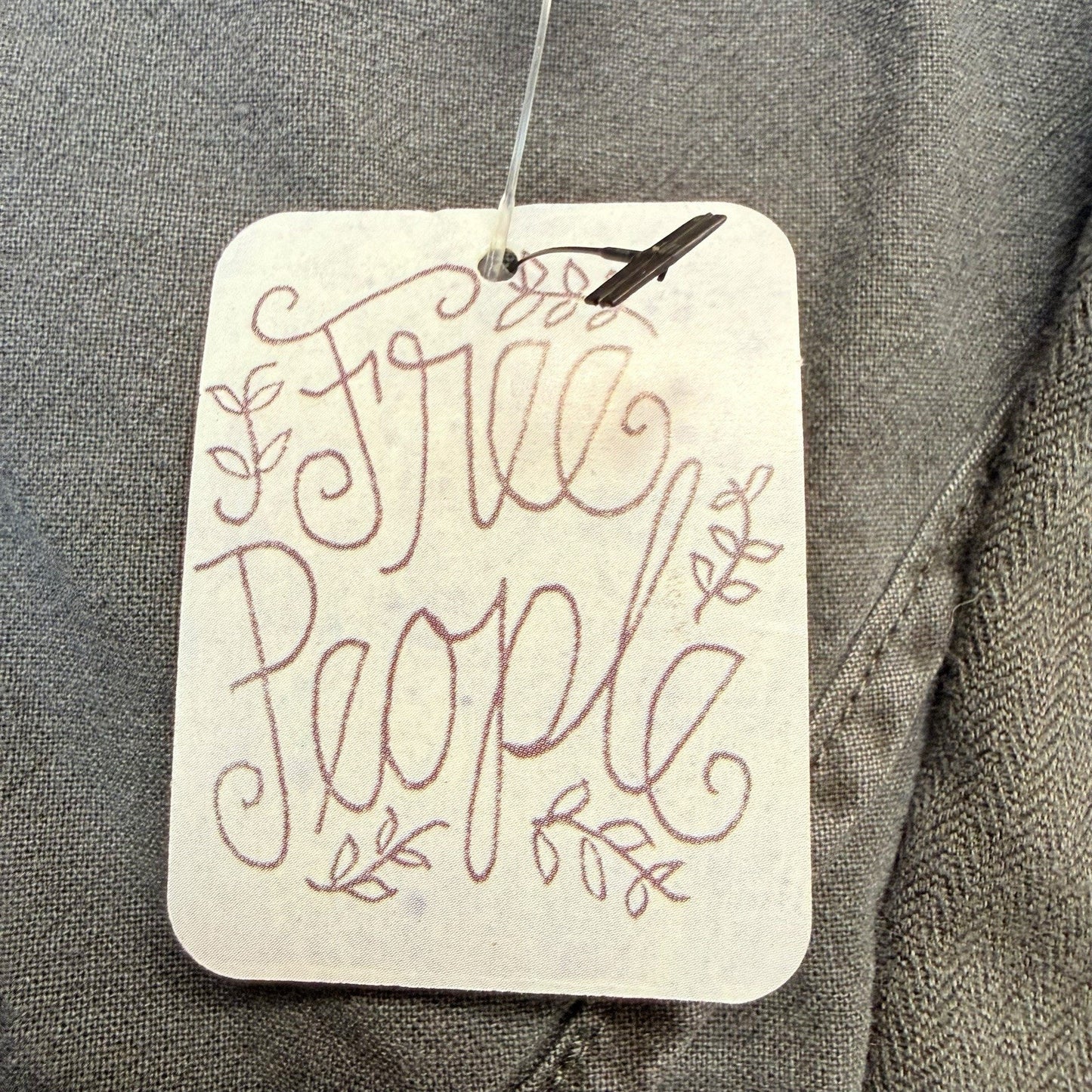 Free People Gray Blazer XS Casual Cotton Jacket Women's