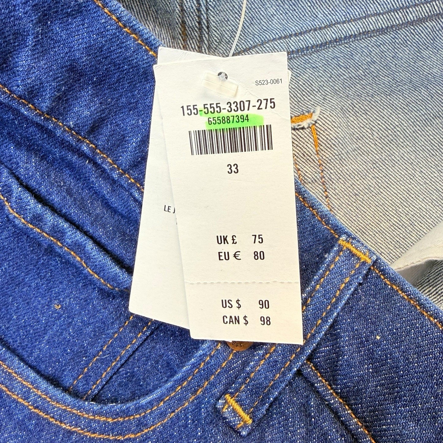Abercrombie & Fitch Vintage Flare Jeans Women's 33x16R Blue High Rise NWT