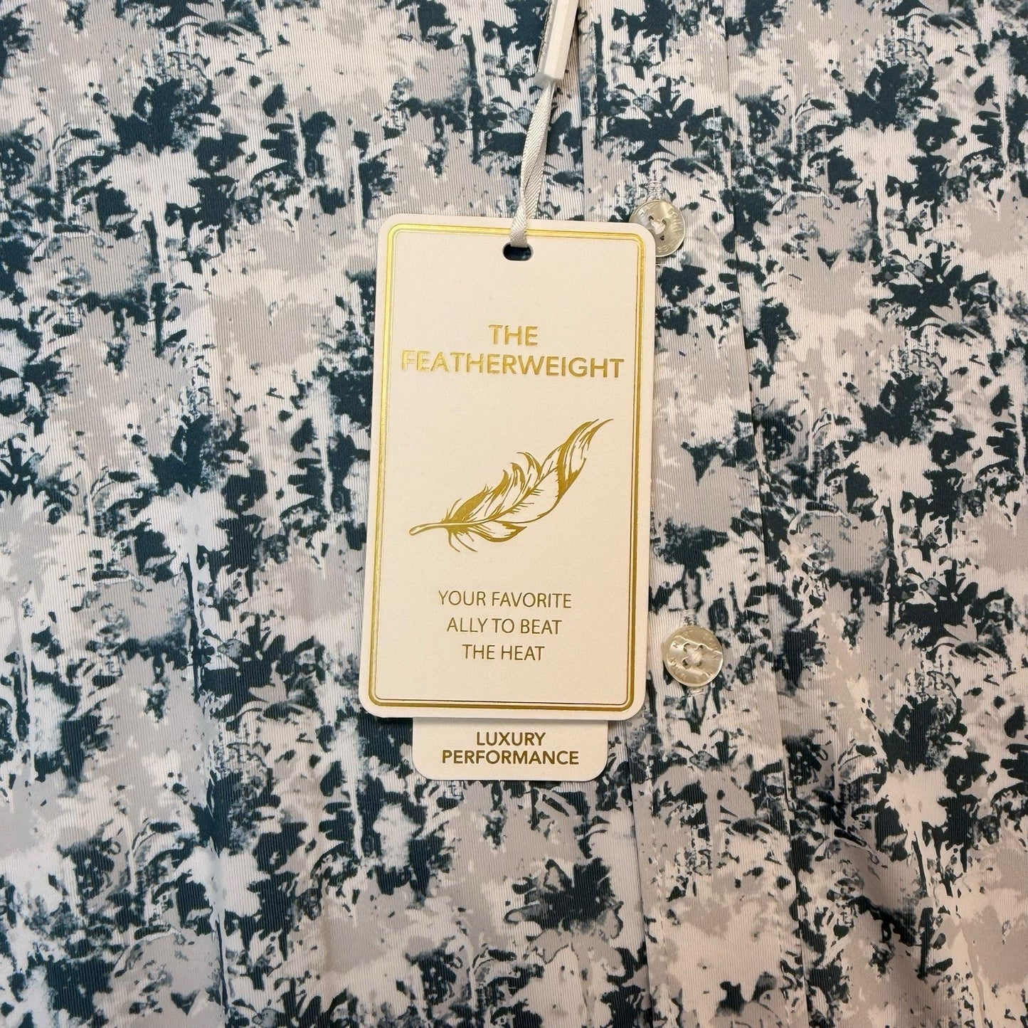 Hart Schaffner Marx Luxury Performance Shirt 2XL NWT Stretch Blue Floral $89 Women's Blouse
