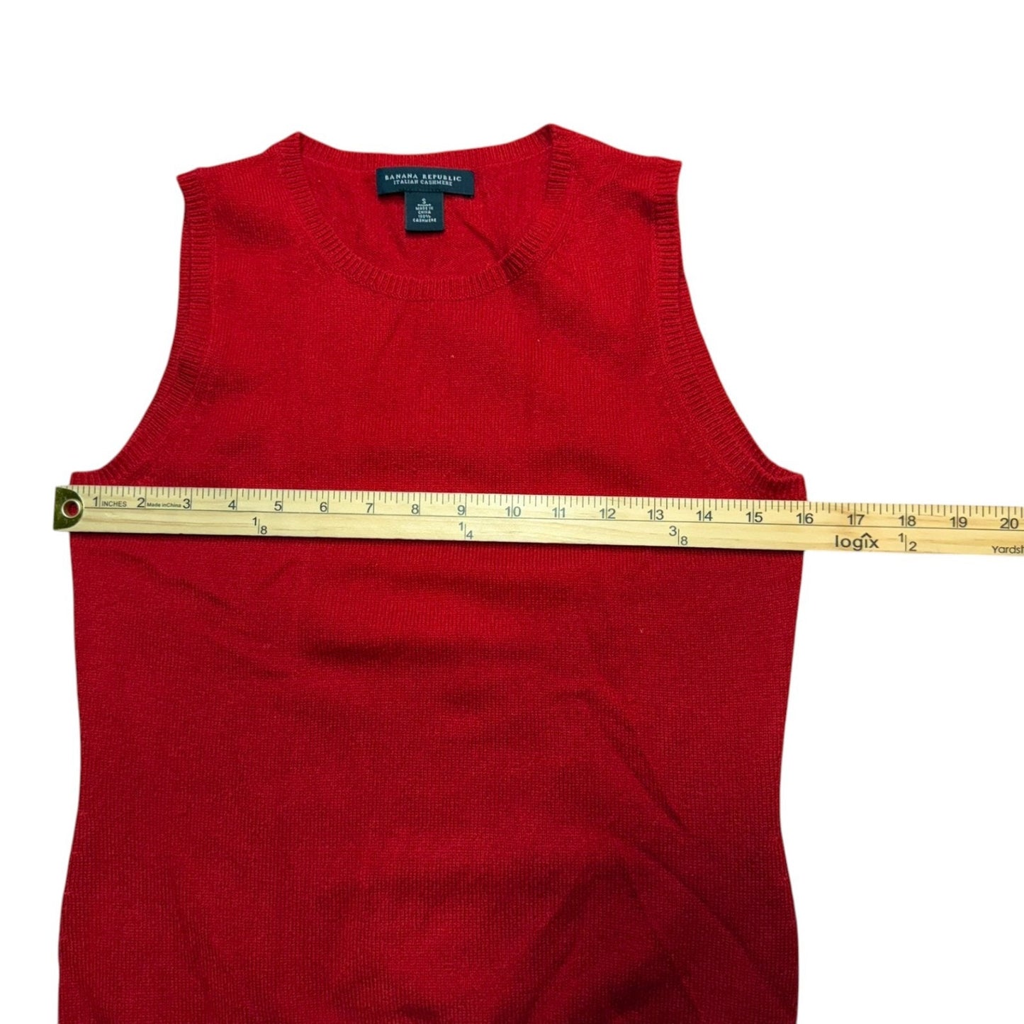 Vintage Banana Republic Italian Cashmere Sweater Vest Red Women’s Small
