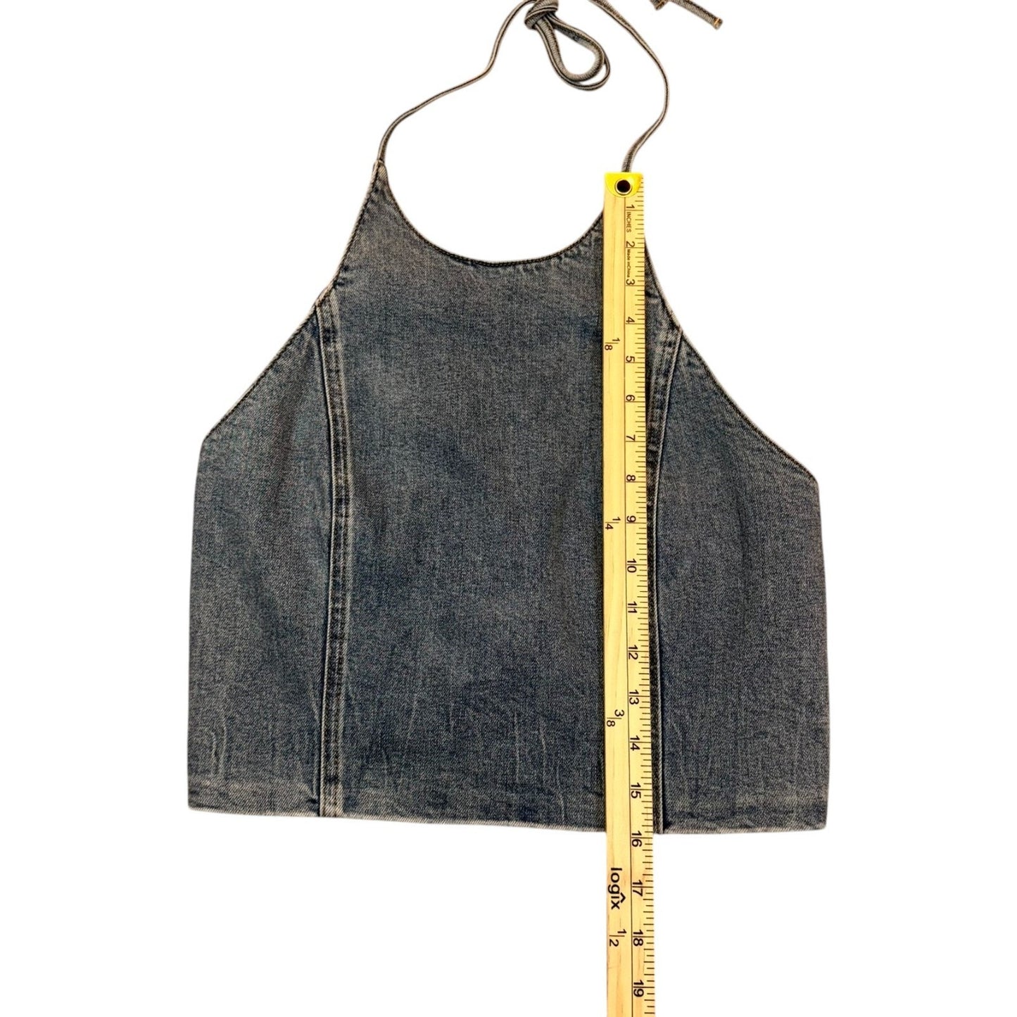 Alice + Olivia Women's Size 10 Denim Sleeveless Halter- NEW MSRP $250 Blouse