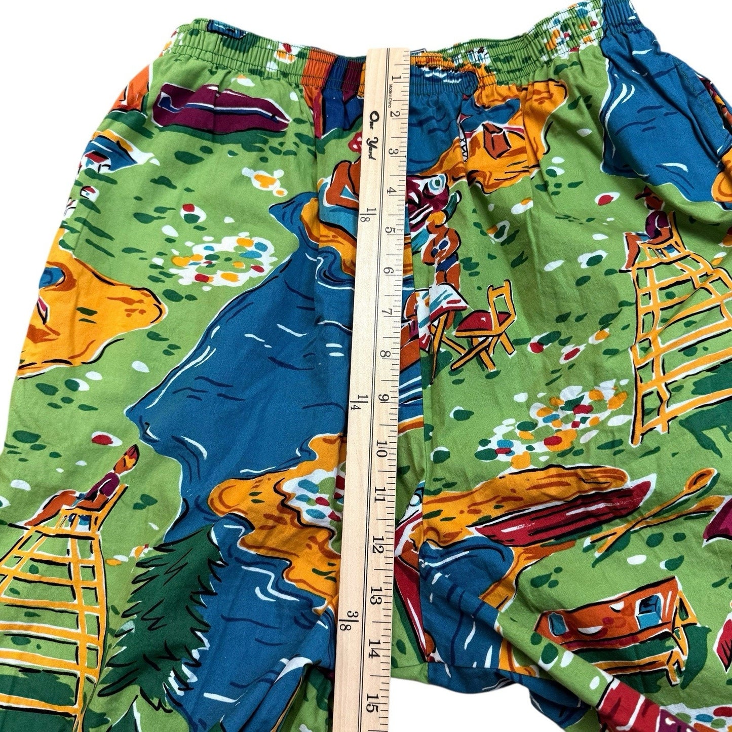 Vintage Y2K Polo Ralph Lauren Swim Men's XL Graphic Print Beach Shorts