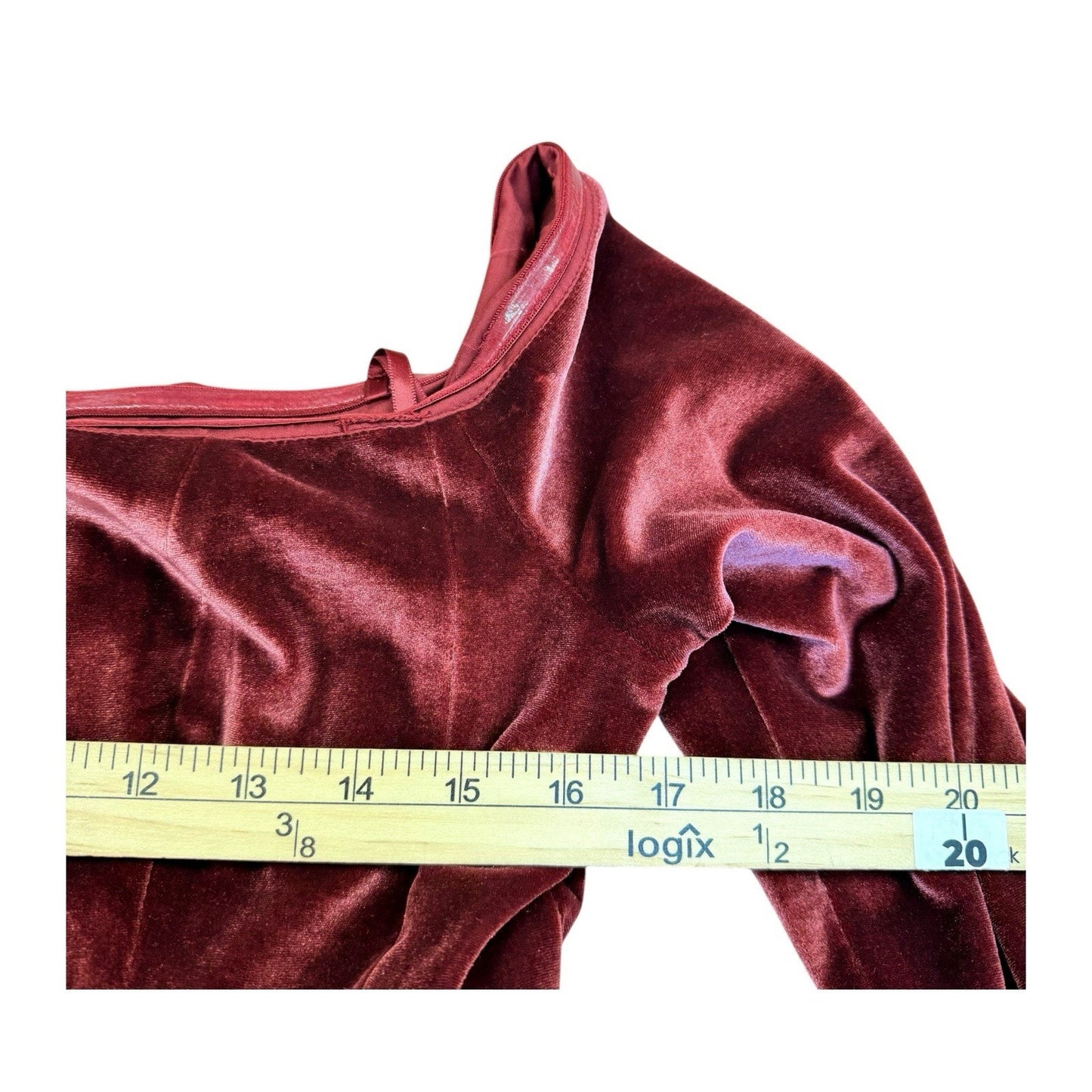 Anthropologie Hutch Velvet Dress Size 6 Red Square Neck NWT Women's