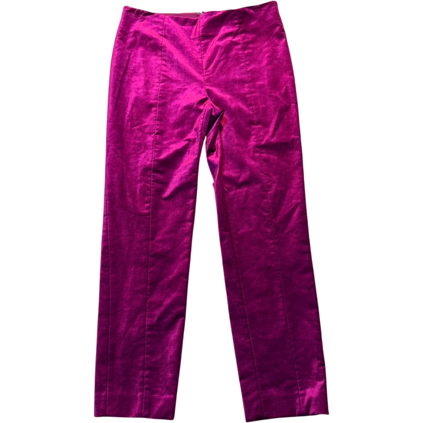 Veronica Beard Honolulu Pants Women’s 8 Fuchsia Velvet Straight Leg NWT