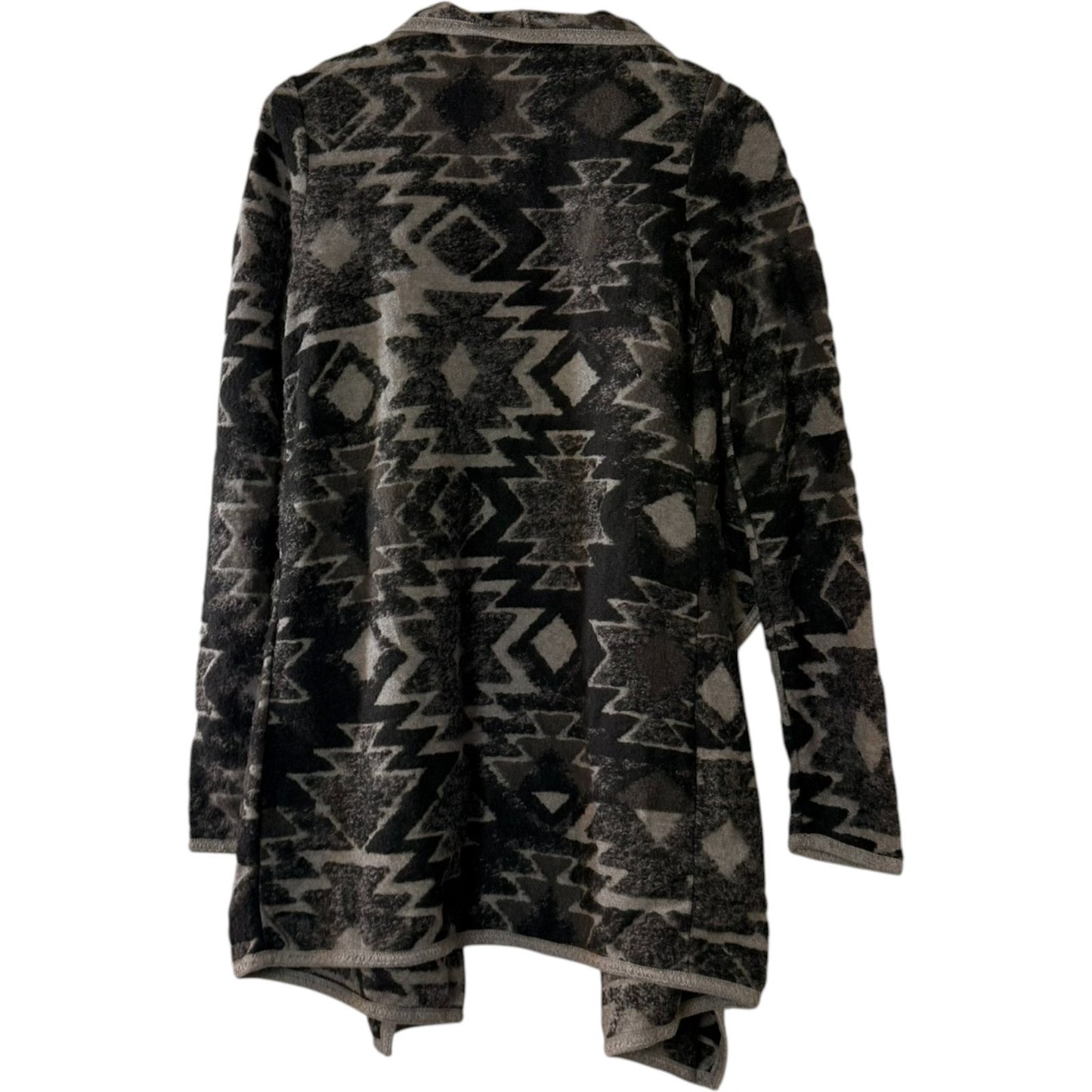 NEW Lucky Brand Women's Open Front Cardigan SP Small Petite Aztec Gray Sweater