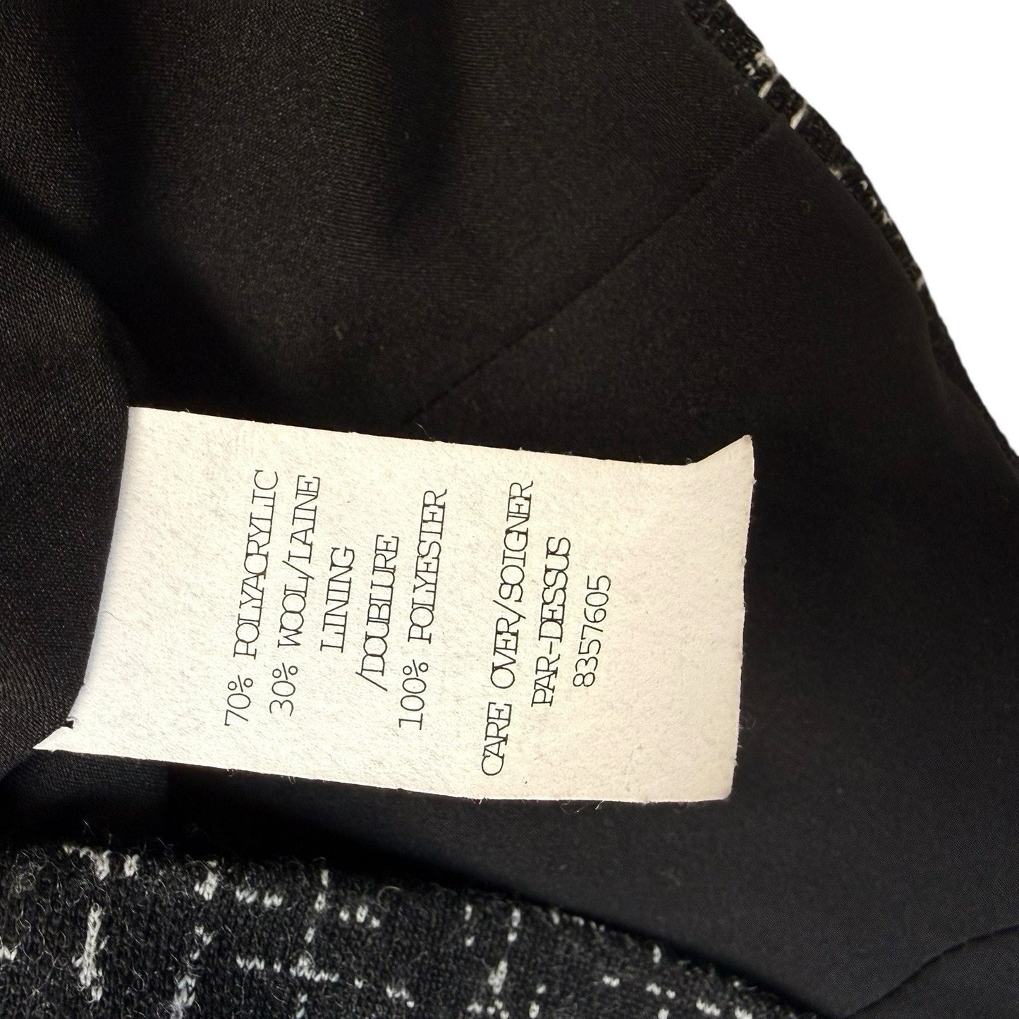 Cynthia Rowley Women’s Size 4 Black Tweed Skirt Suit Cropped Jacket Set
