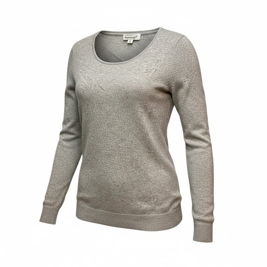 Women's Vintage Bloomingdale’s 100% Cashmere Sweater Made in England Gray Classic