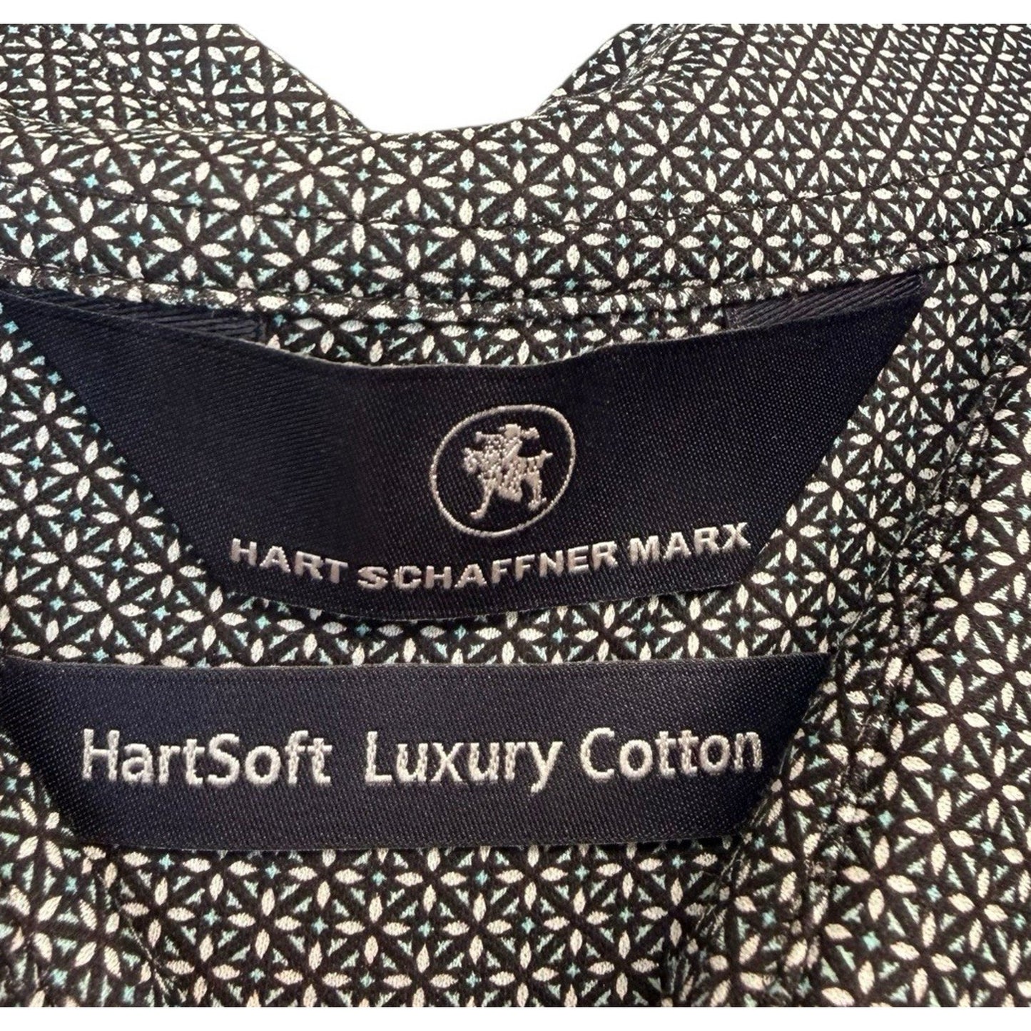 Hart Schaffner Marx Blueprint Shirt XXL NWT HartSoft Luxury Cotton Gray/Black Men's Polo's