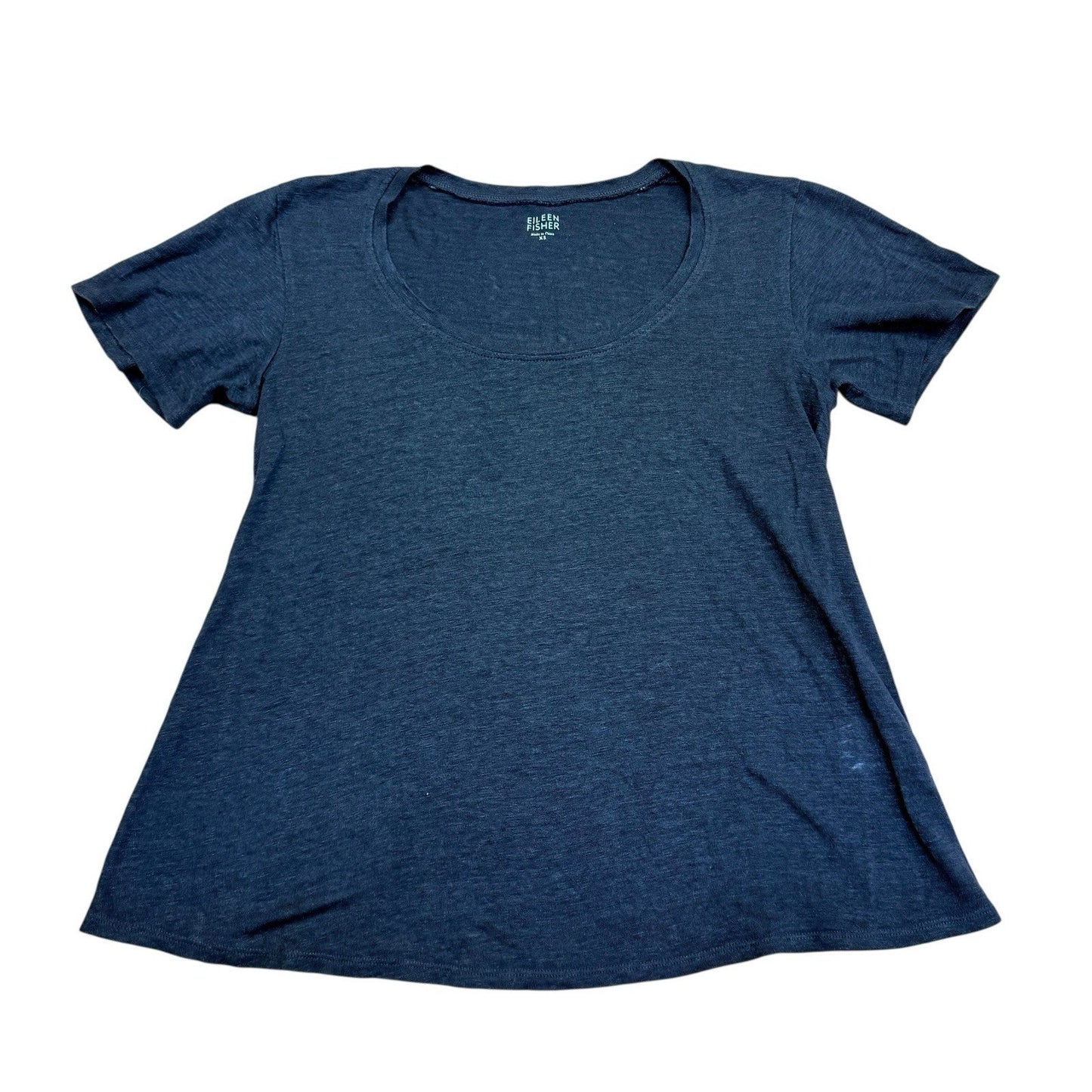 Eileen Fisher Black Organic Cotton T-Shirt Women's Size XS Minimalist