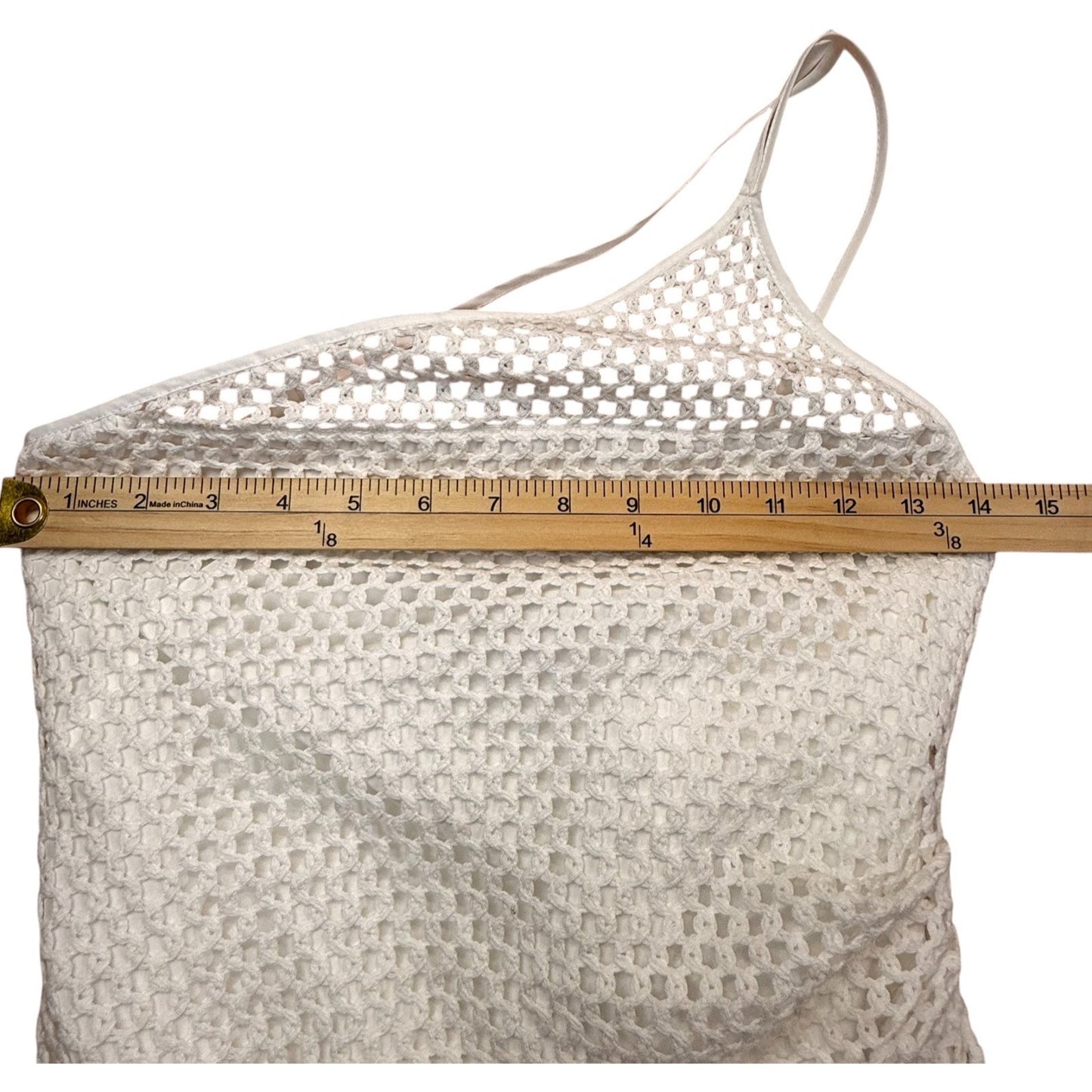 Amanda Uprichard Women's Size XS One-Shoulder White Asymmetrical Mesh Dress