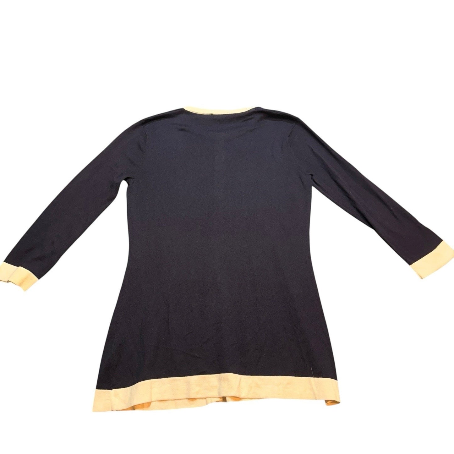 Doncaster Collection Women’s Black Cardigan & Tank Set Size Small Trim Gold Women's