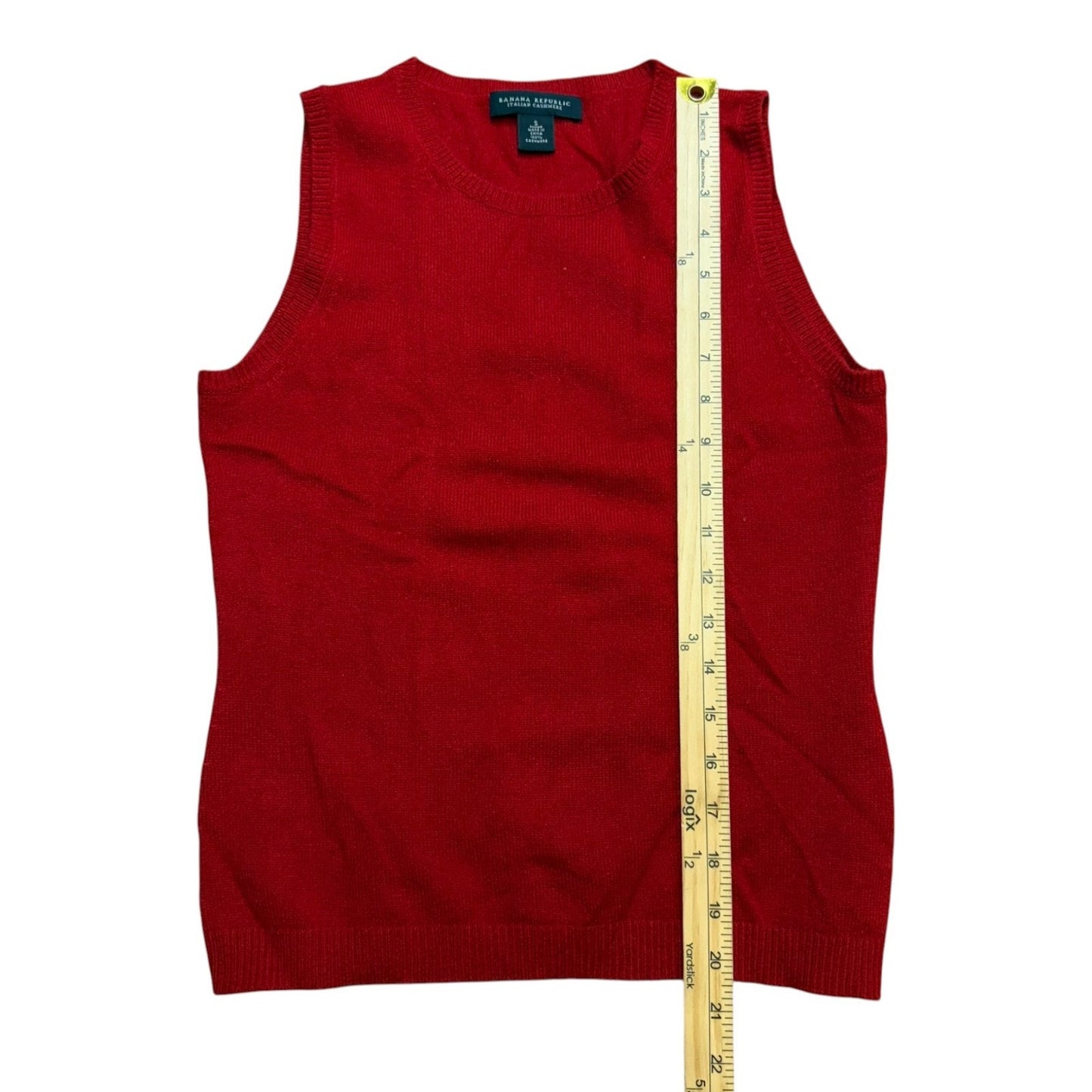 Vintage Banana Republic Italian Cashmere Sweater Vest Red Women’s Small