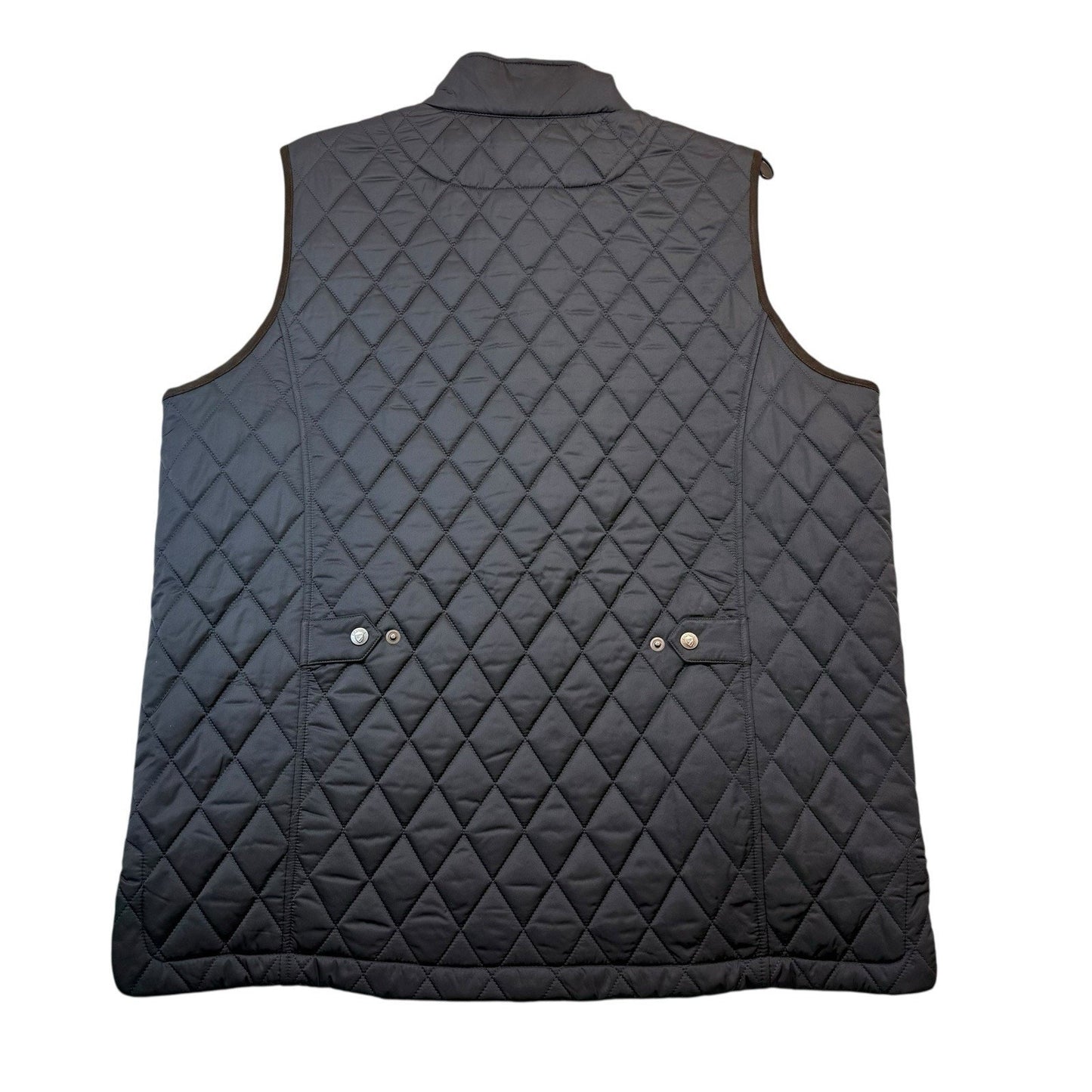Cremieux Quilted Vest Men’s Big Tall NWT Navy Faux Leather $215