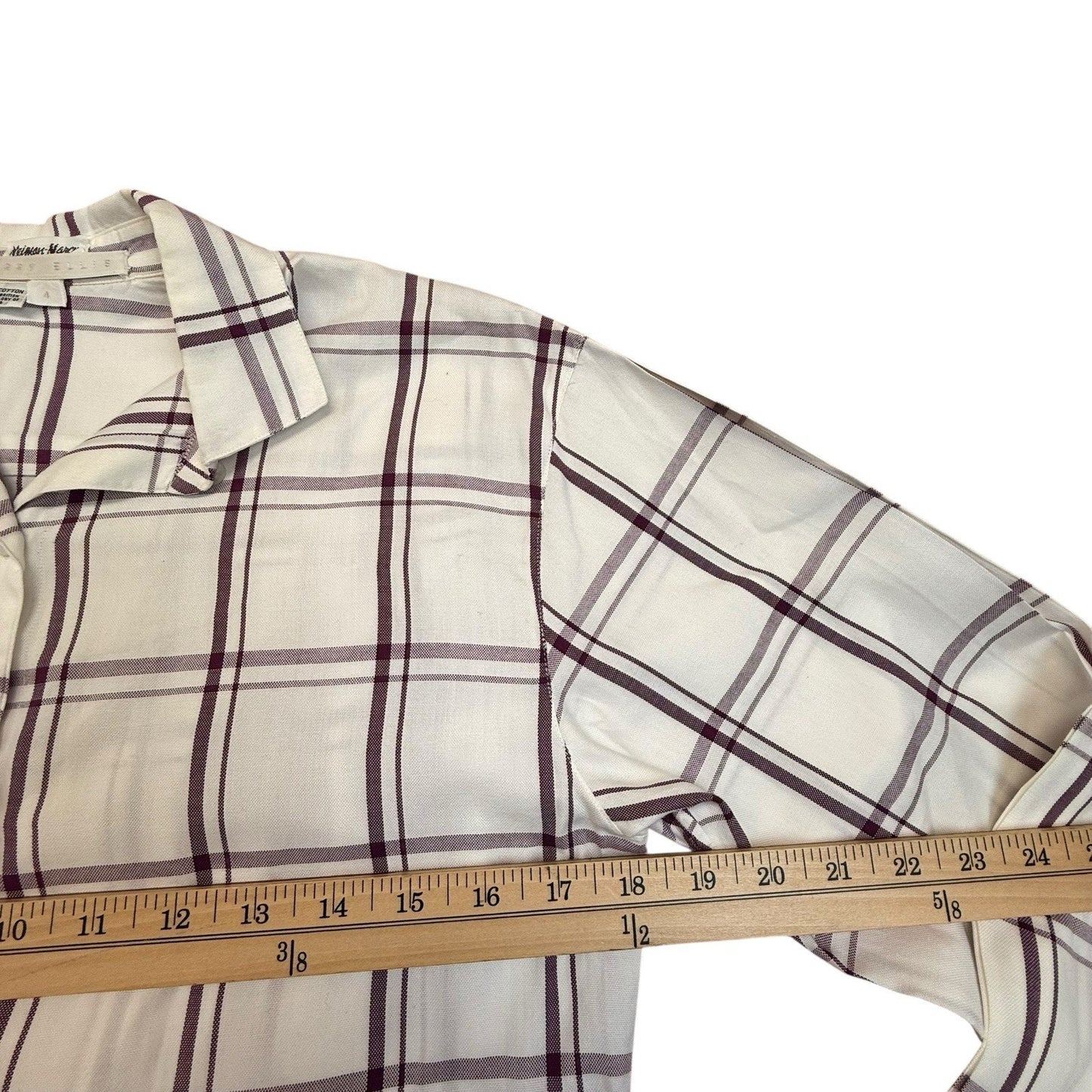 Vintage Perry Ellis Plaid Shirt Made in British Crown Colony Hong Kong Cotton Men's Button Down