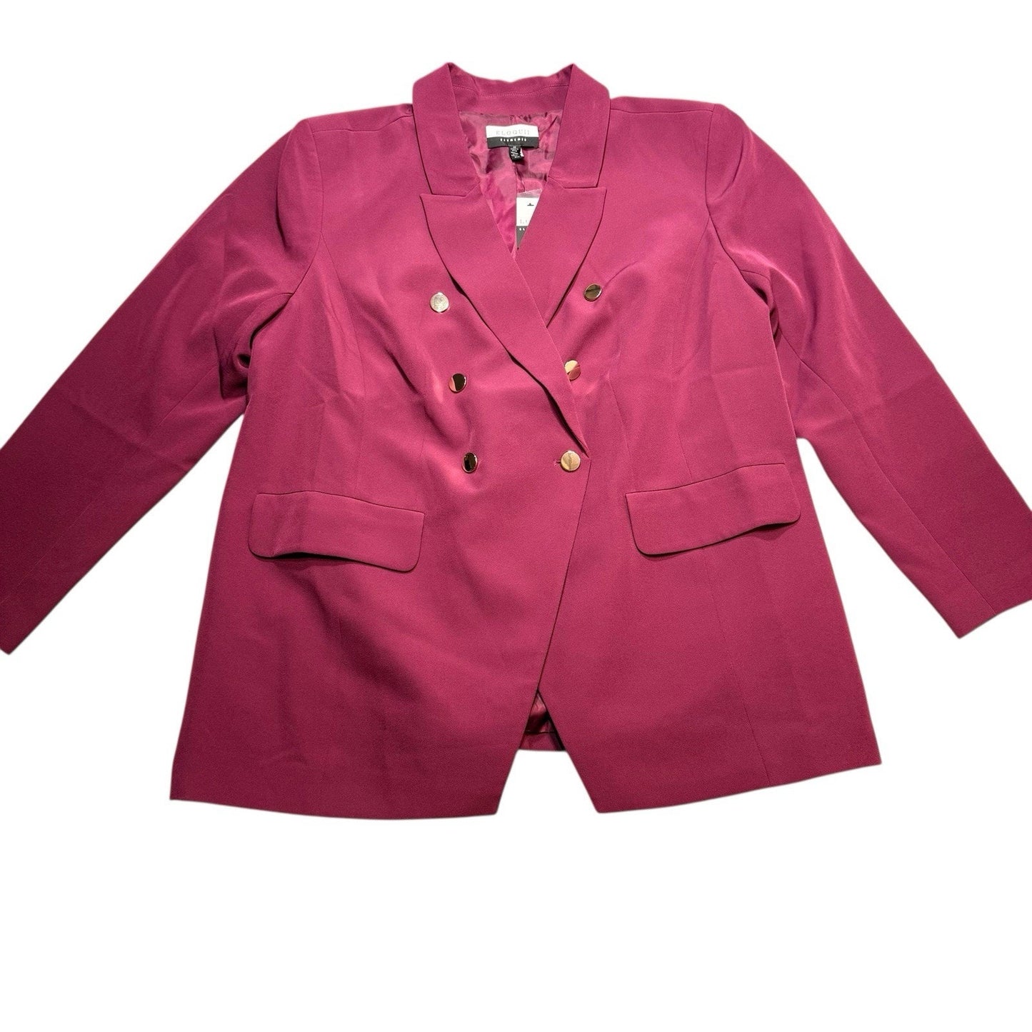 NWT ELOQUII Burgundy Blazer Women’s Size 14 Double Breasted Stretch Work Jacket