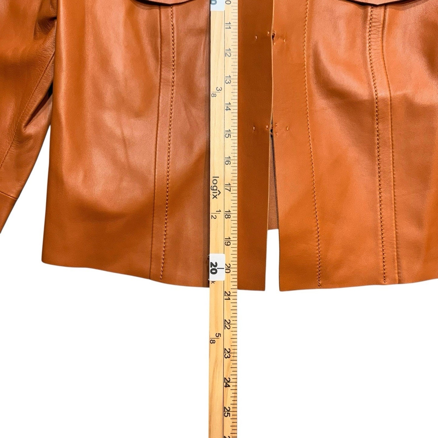Per Se by Carlisle Women’s Genuine Leather Jacket Caramel Brown Size 8