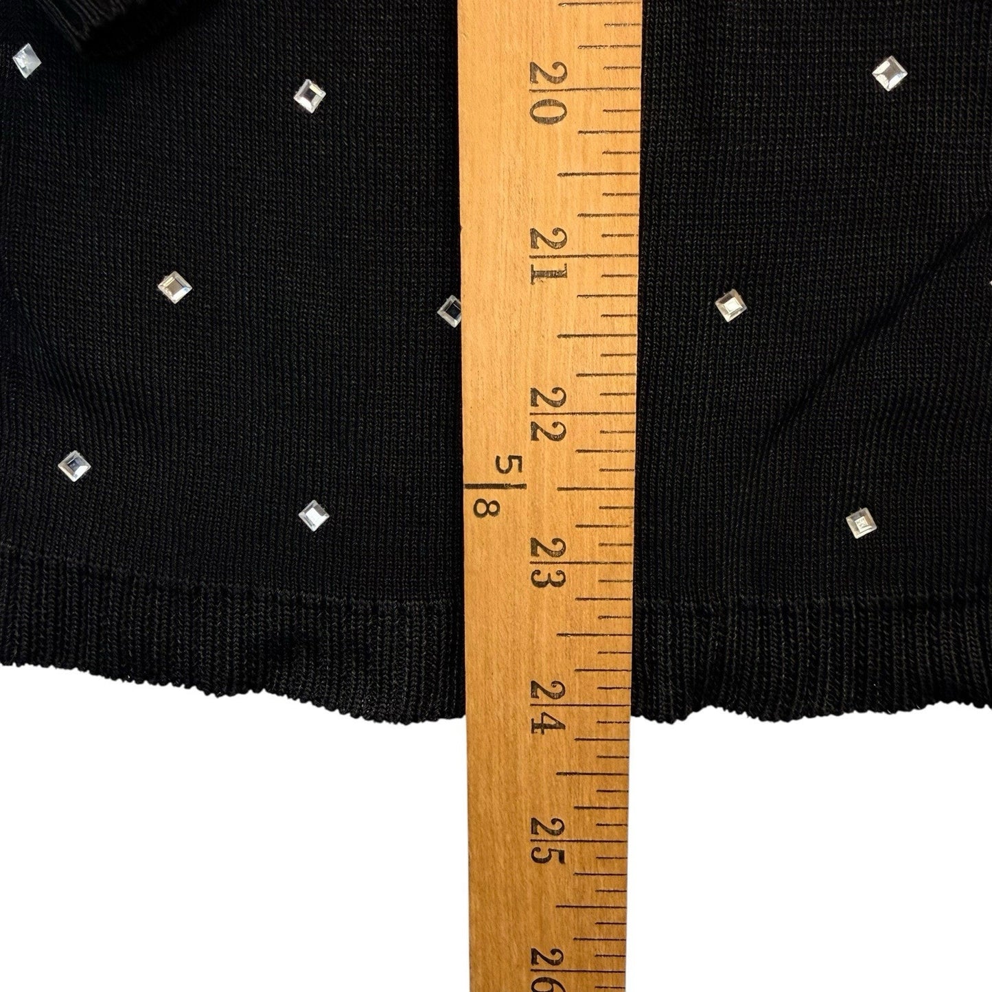 Vintage French Rags Black Studded Cardigan Women's Size 1 Made USA