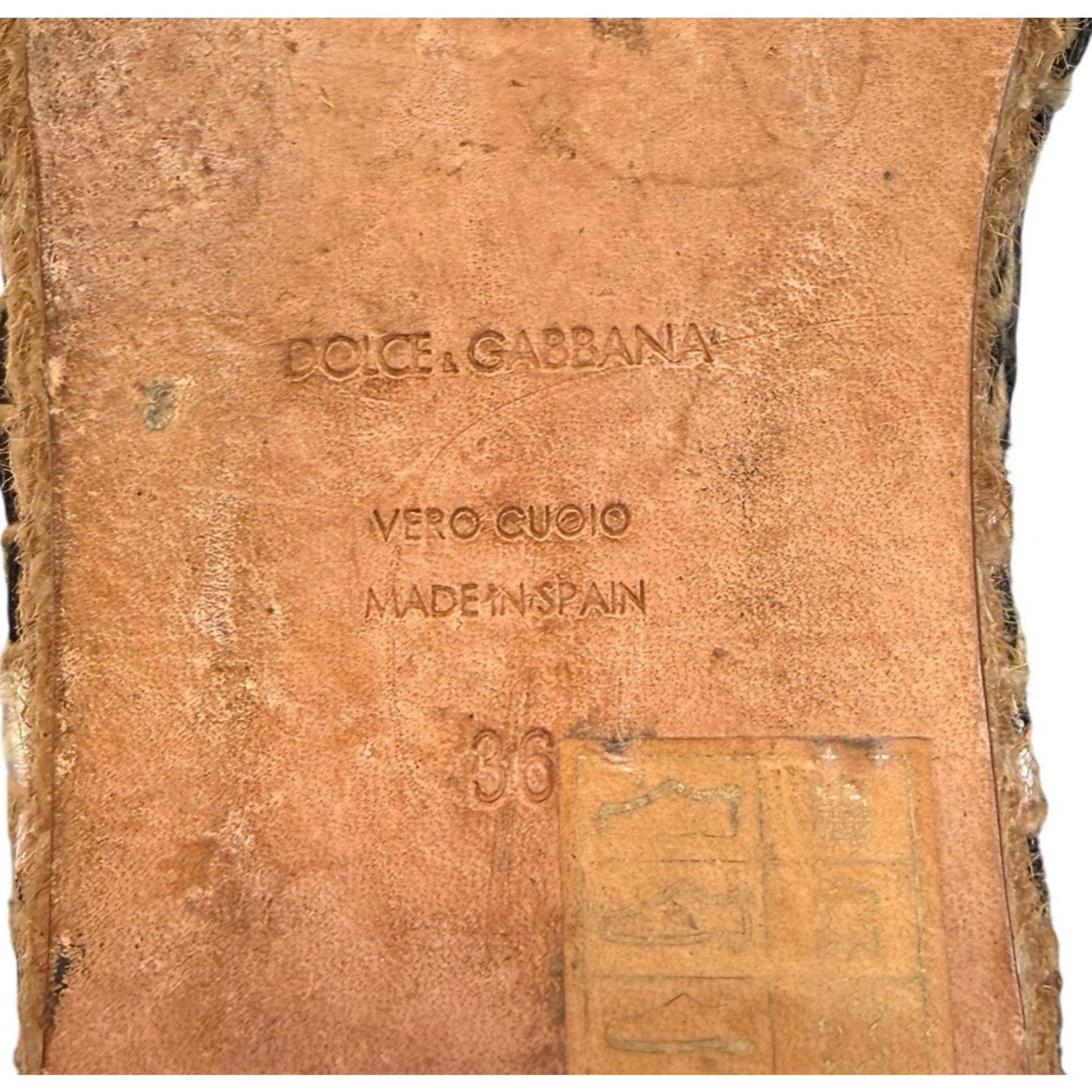 Dolce & Gabbana Floral Espadrille Flats/Shoes Black Canvas Leather Sole Women’s 6