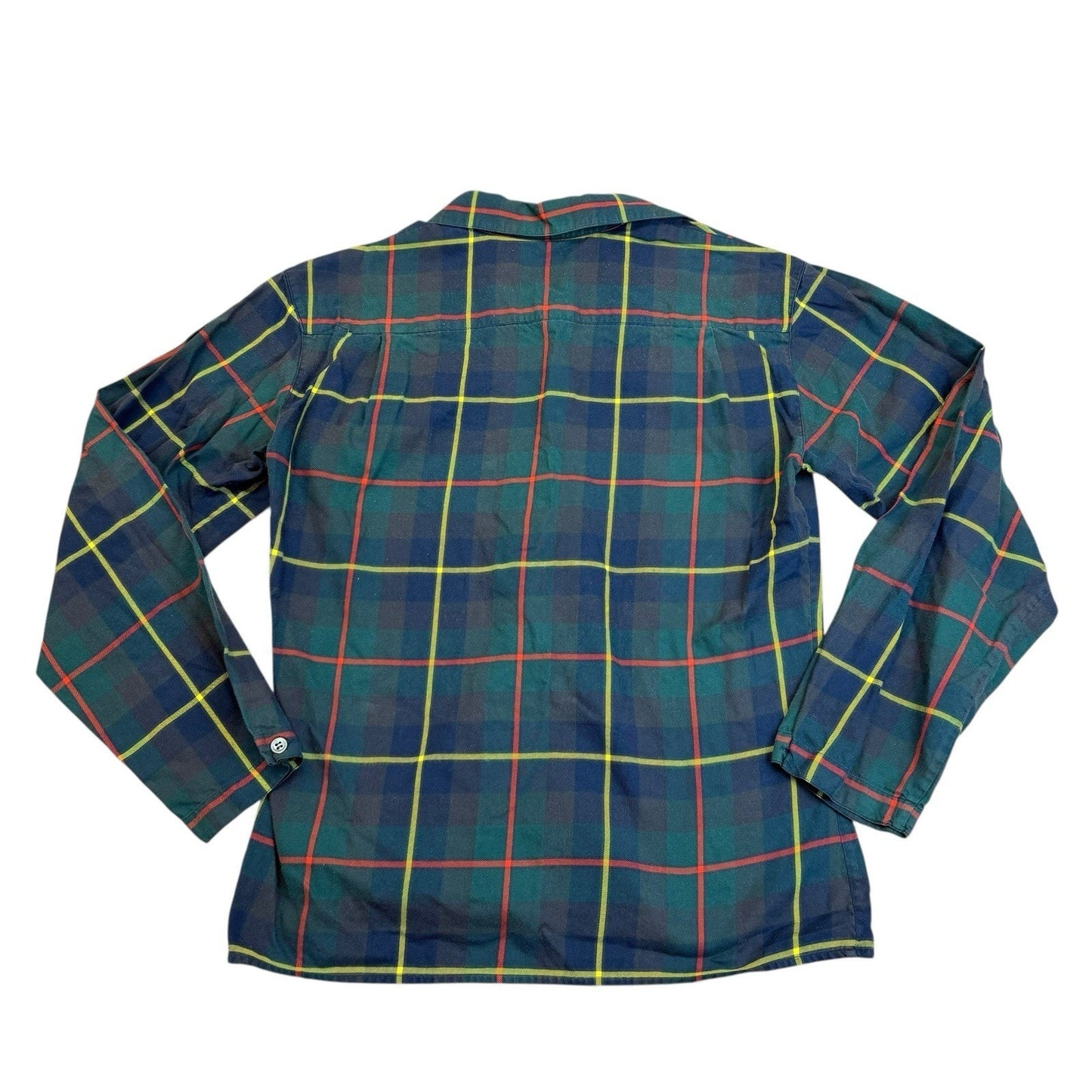Vintage Perry Ellis Plaid Button-Up Women's 6 British Crown Colony Hong Kong
