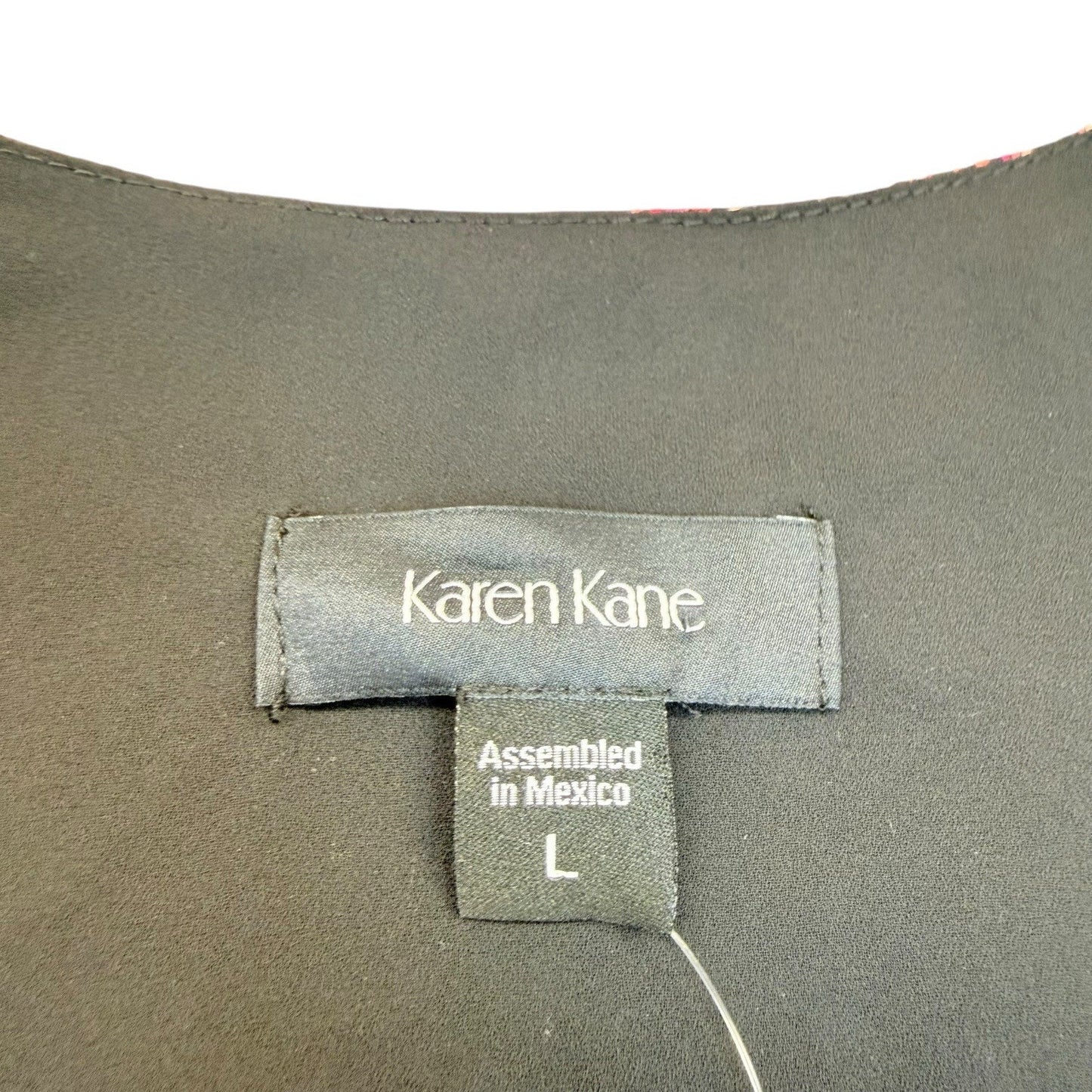 Karen Kane Paisley Cropped Jacket Top L NWT $148 Pink Blue Women's