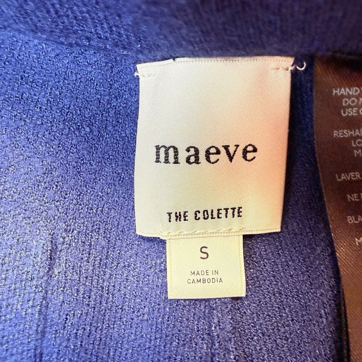 Maeve Anthropologie Blue Wide Leg Crop Pants Contrast Trim S NWT Women's