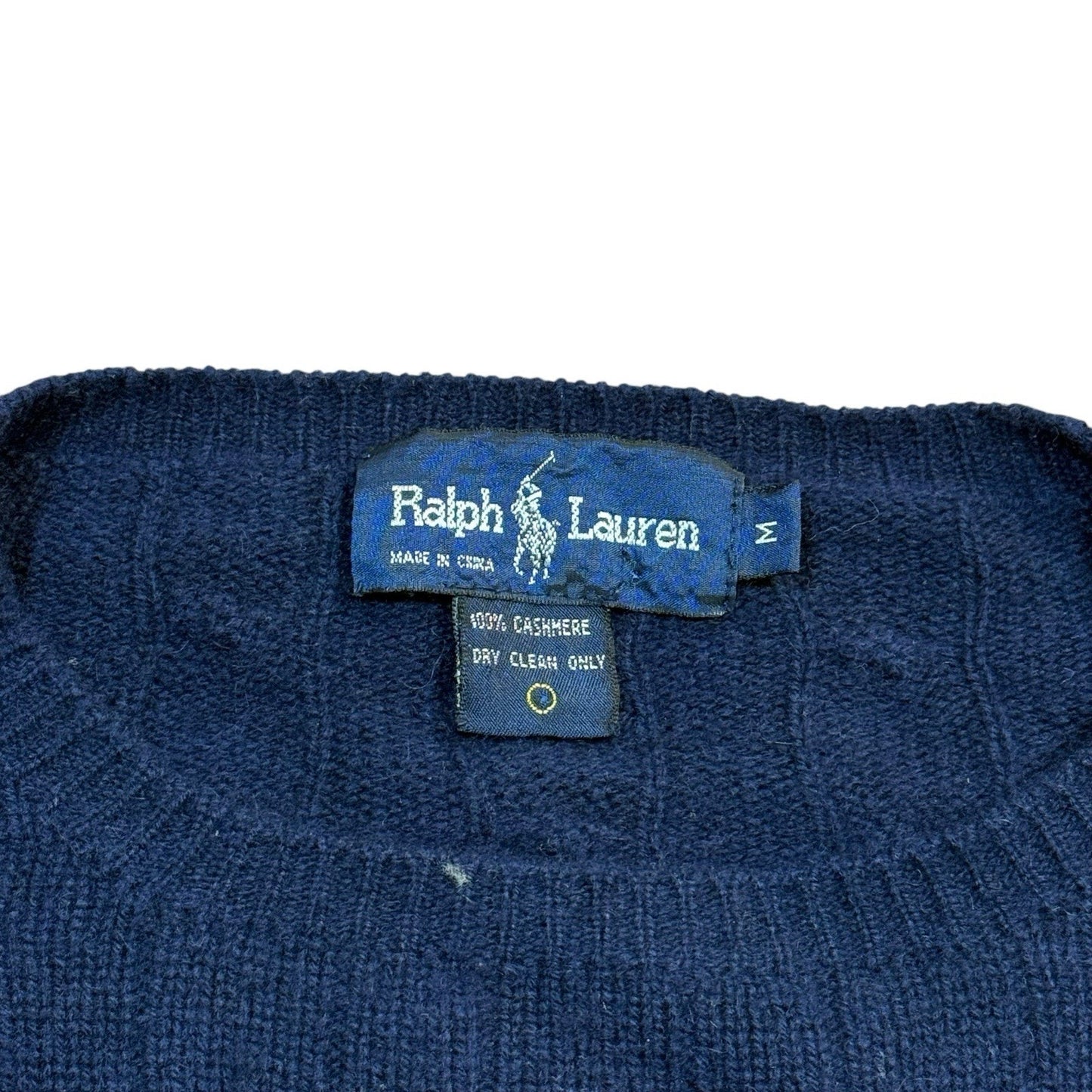VTG Ralph Lauren Women’s 100% Cashmere Sweater Navy Blue Size Medium