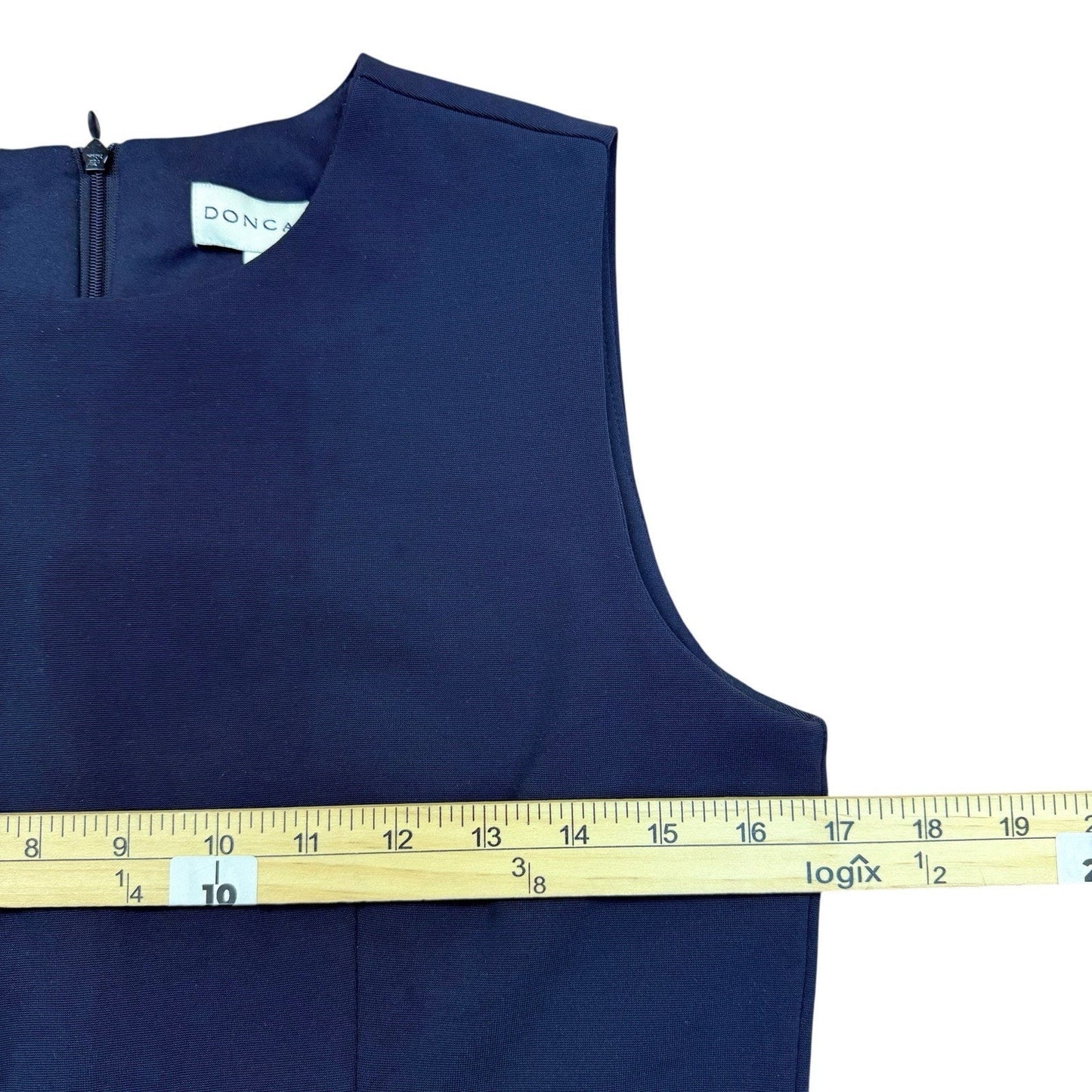 Doncaster Collection Blue Sleeveless Stretch Shell Blouse Women's Size M