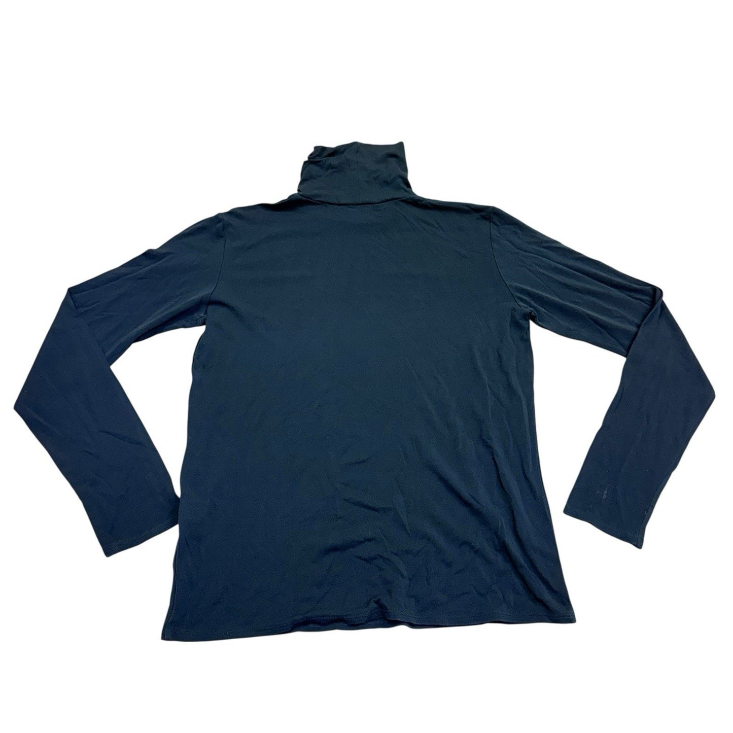 Eileen Fisher Navy Turtleneck Top Women's XS Long Sleeve Minimalist Sweater
