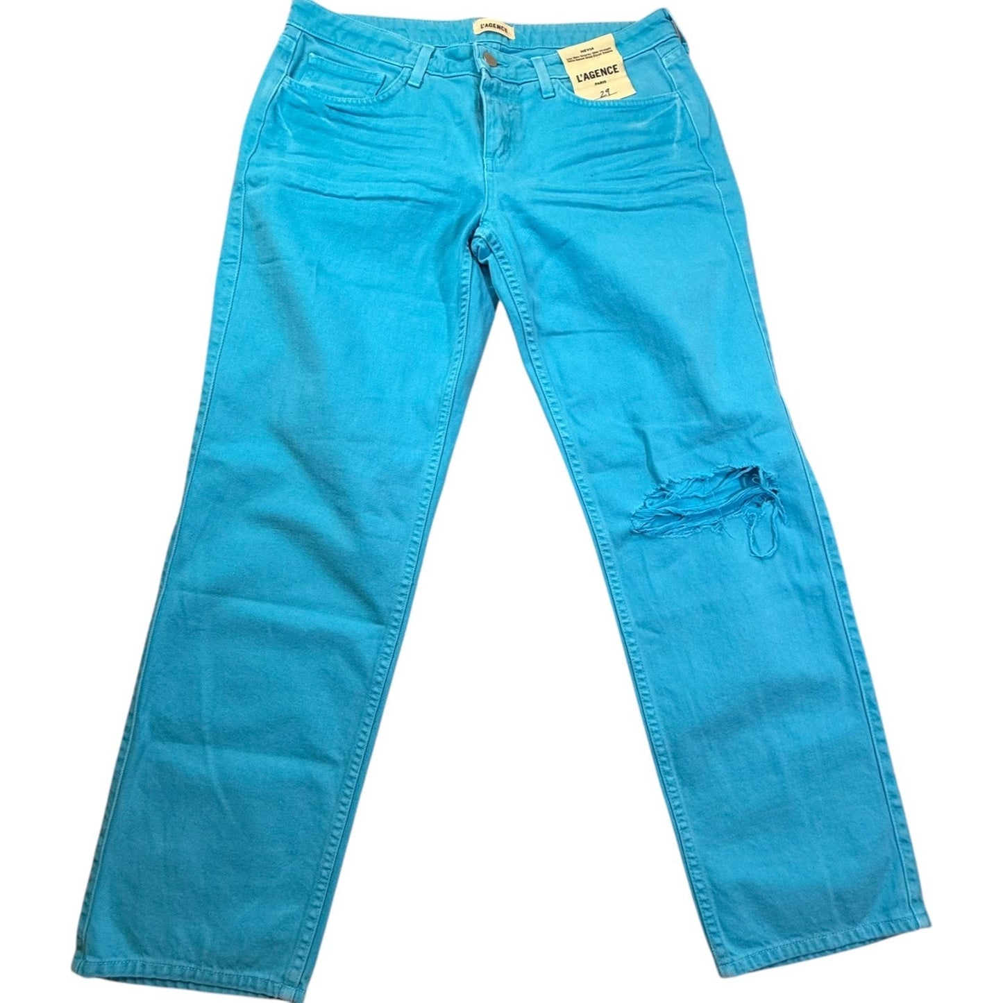 L’AGENCE Nevia Jeans Women’s Size 29 Low Rise Slouchy Slim Straight Blue - New