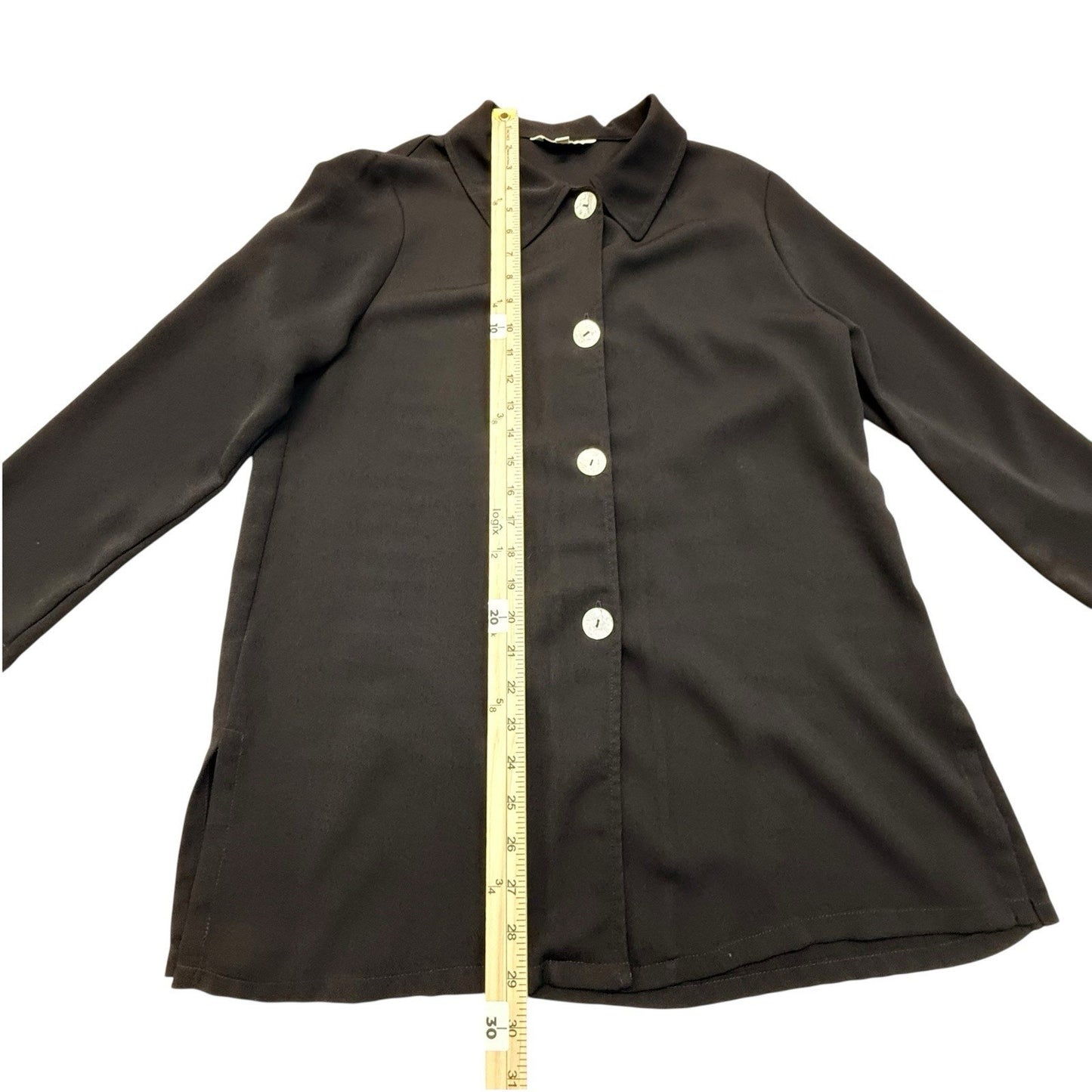 Women's Vintage David Dart Black Button Jacket & Sleeveless Dress Set Petite