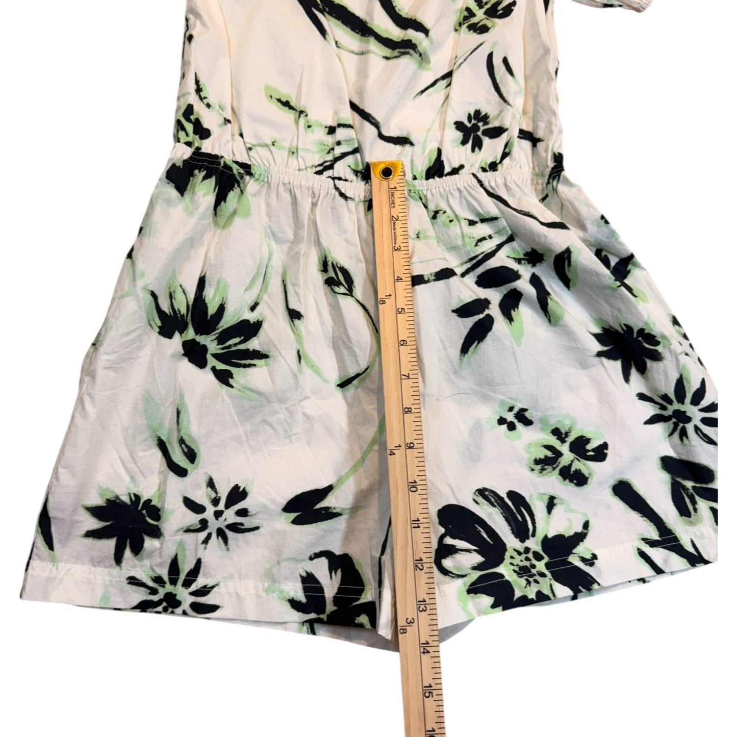 Tanya Taylor Mini Stevie Romper Girl's L Floral Puff Sleeve NWT $145 White
