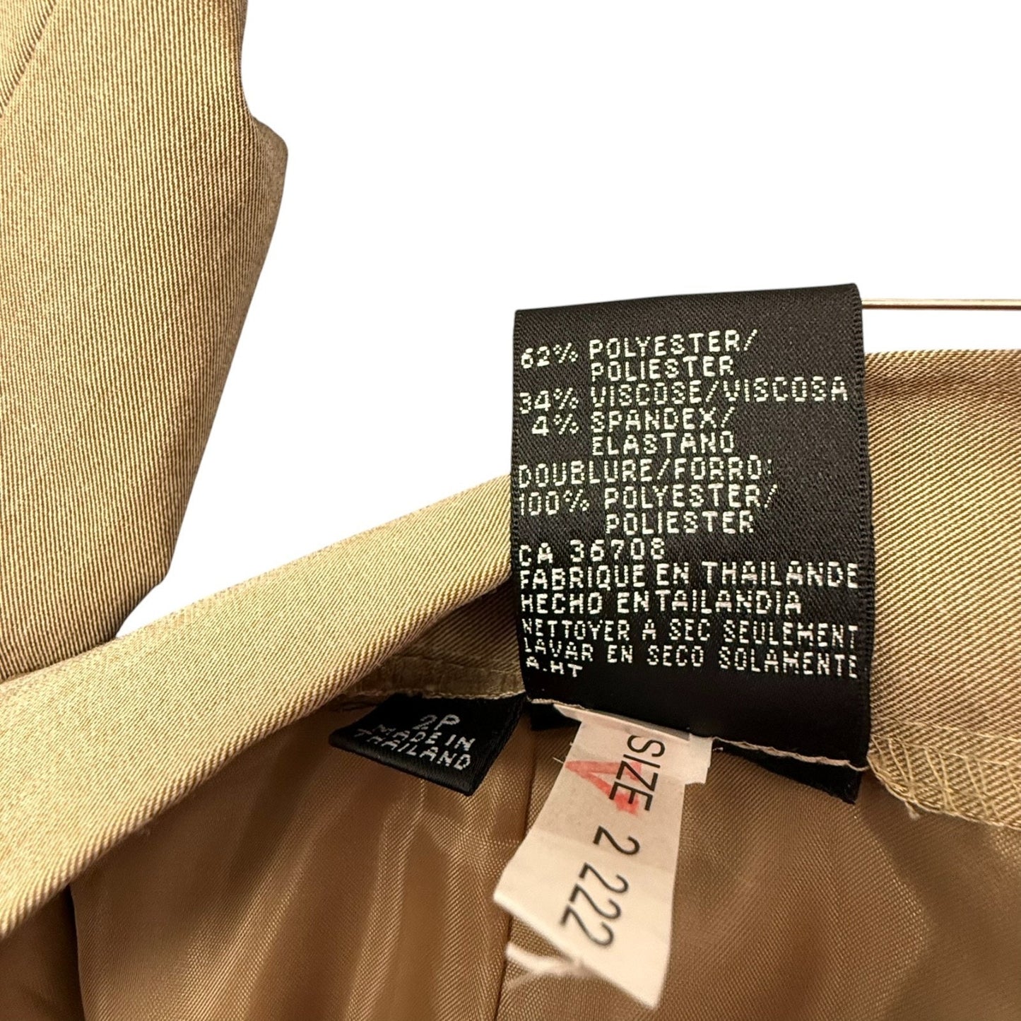 Anne Klein Y2K Beige Blazer Pencil Skirt Suit Set Women’s 2P New