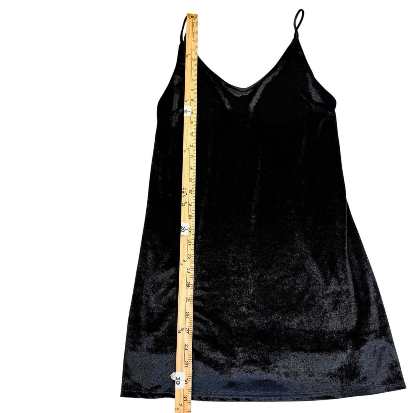 Kalani Hilliker for Alyce Paris Black Velvet Slip Dress XS Women's