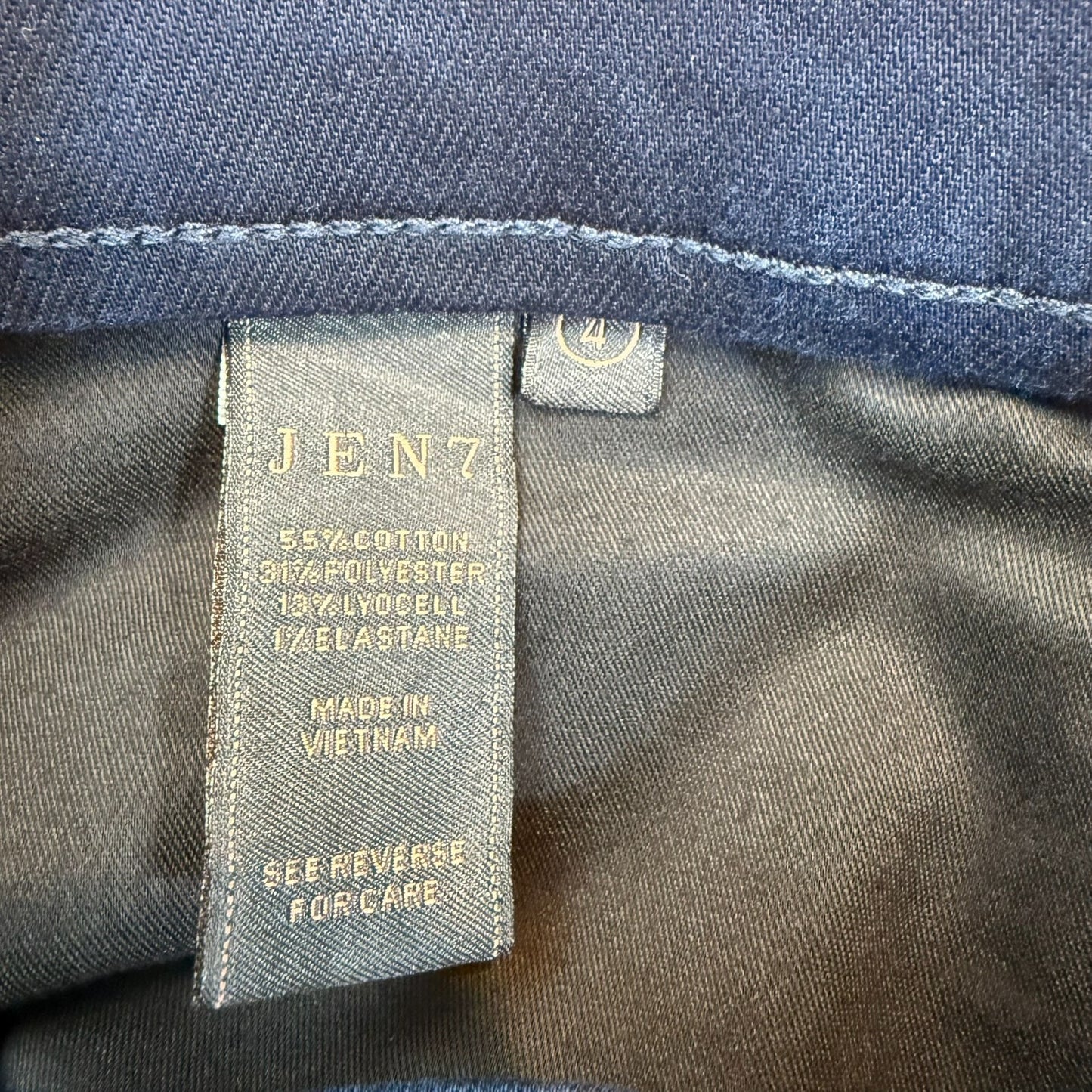 NEW Jen7 Women's Size 4 Comfort Skinny Dark Blue Denim Pull-on Jeans MSRP $60