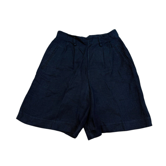 Vintage Y2K Ralph Lauren Linen Shorts Women’s 6 Navy High Rise Minimalist