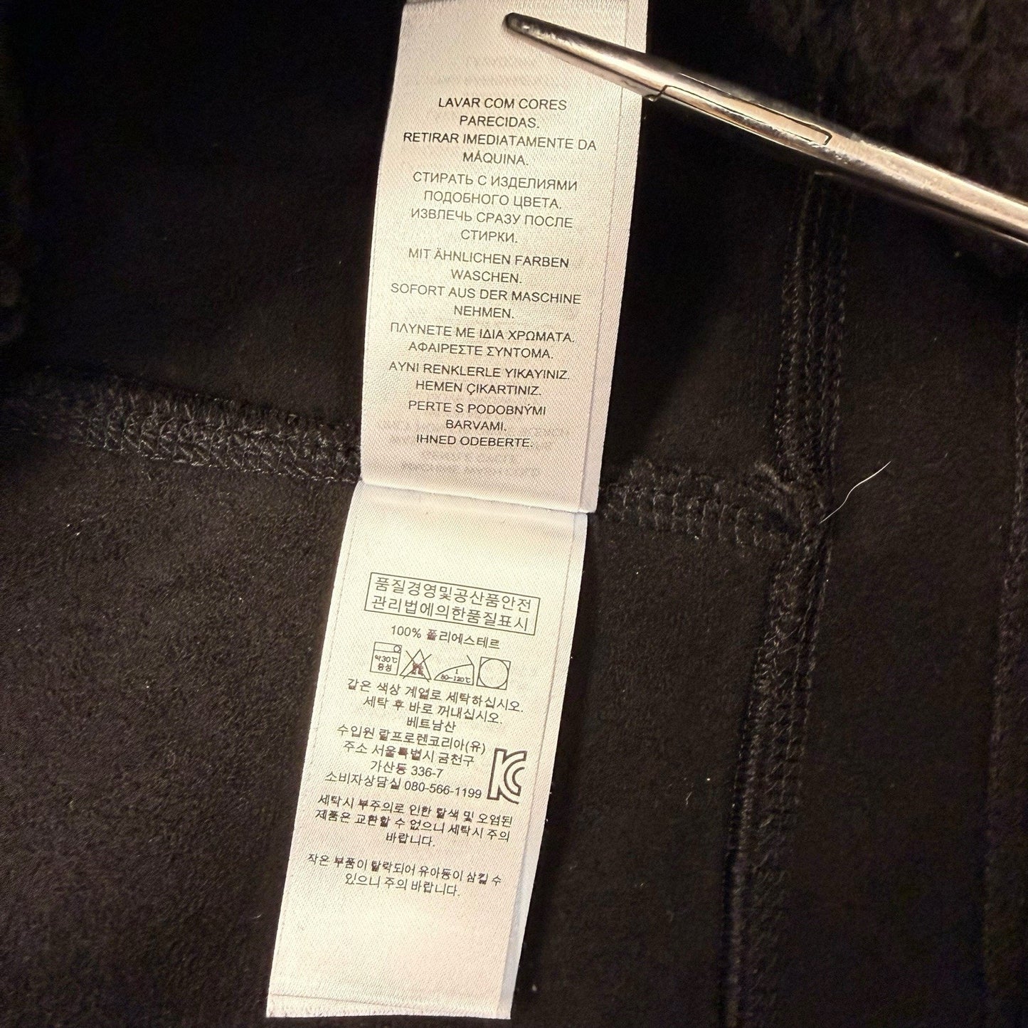 Lauren Ralph Lauren Black Sherpa Vest L Gold Zip Y2K Preppy Fleece Women's