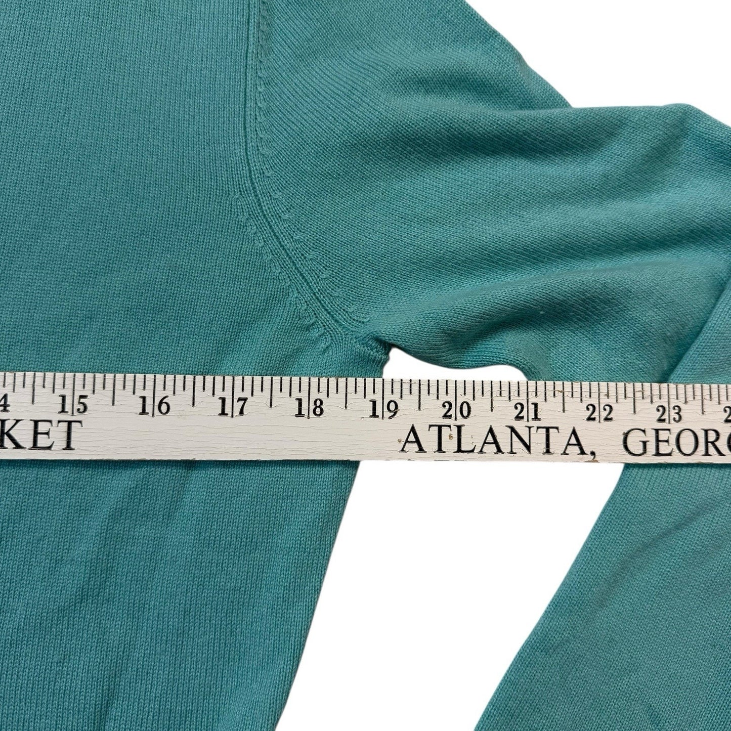 Vintage Doncaster Silk Cashmere Sweater Women’s Small Teal Pnk V-Neck Pullover