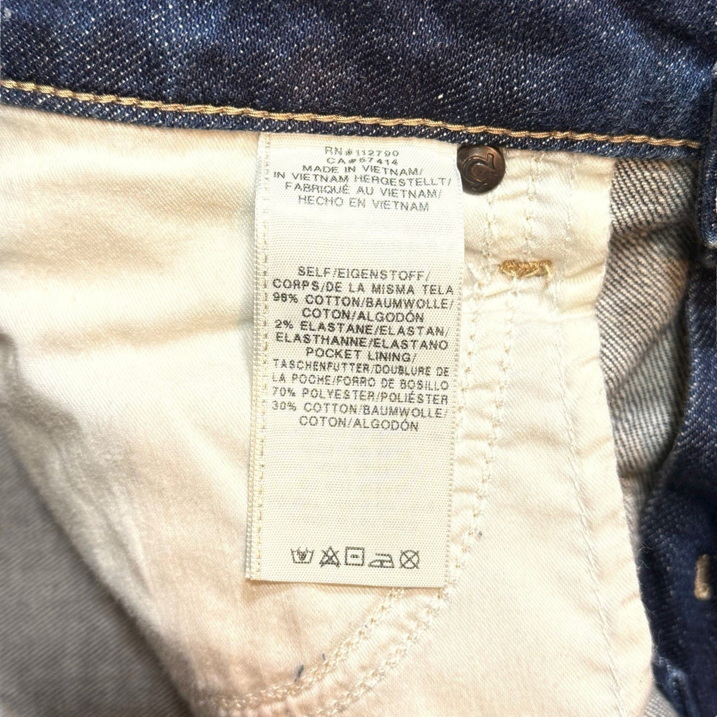 True Religion Billie Mid-Rise Chained Straight Jeans Sz 32 Blue Distressed NWT Women's