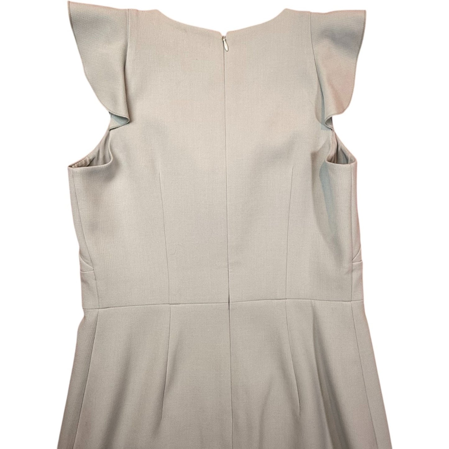 NWT Ann Taylor Women’s 0 Sage Ruffle Neck Sleeveless Sheath Dress Career Work